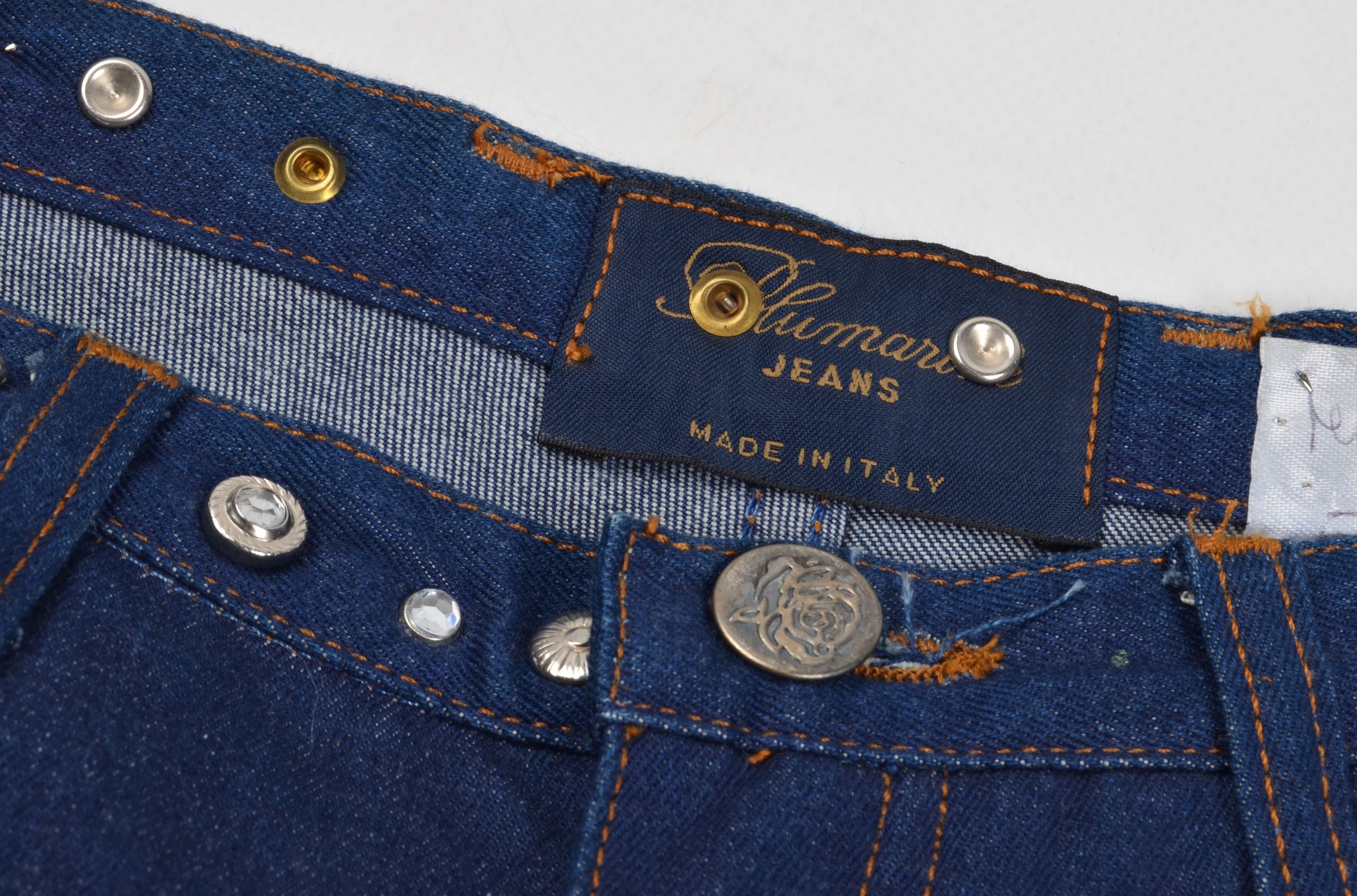 Anna Molinari Anna Molinari Blumarine Stones Decorated Denim Shorts Size 26" / US 2 / IT 38 - 4 Thumbnail