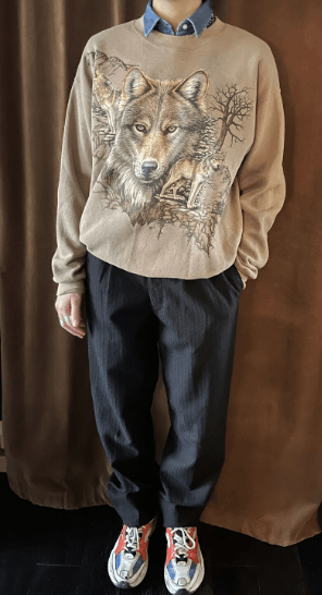 Vintage Vintage Wolf Crewneck Size US L / EU 52-54 / 3 - 2 Thumbnail