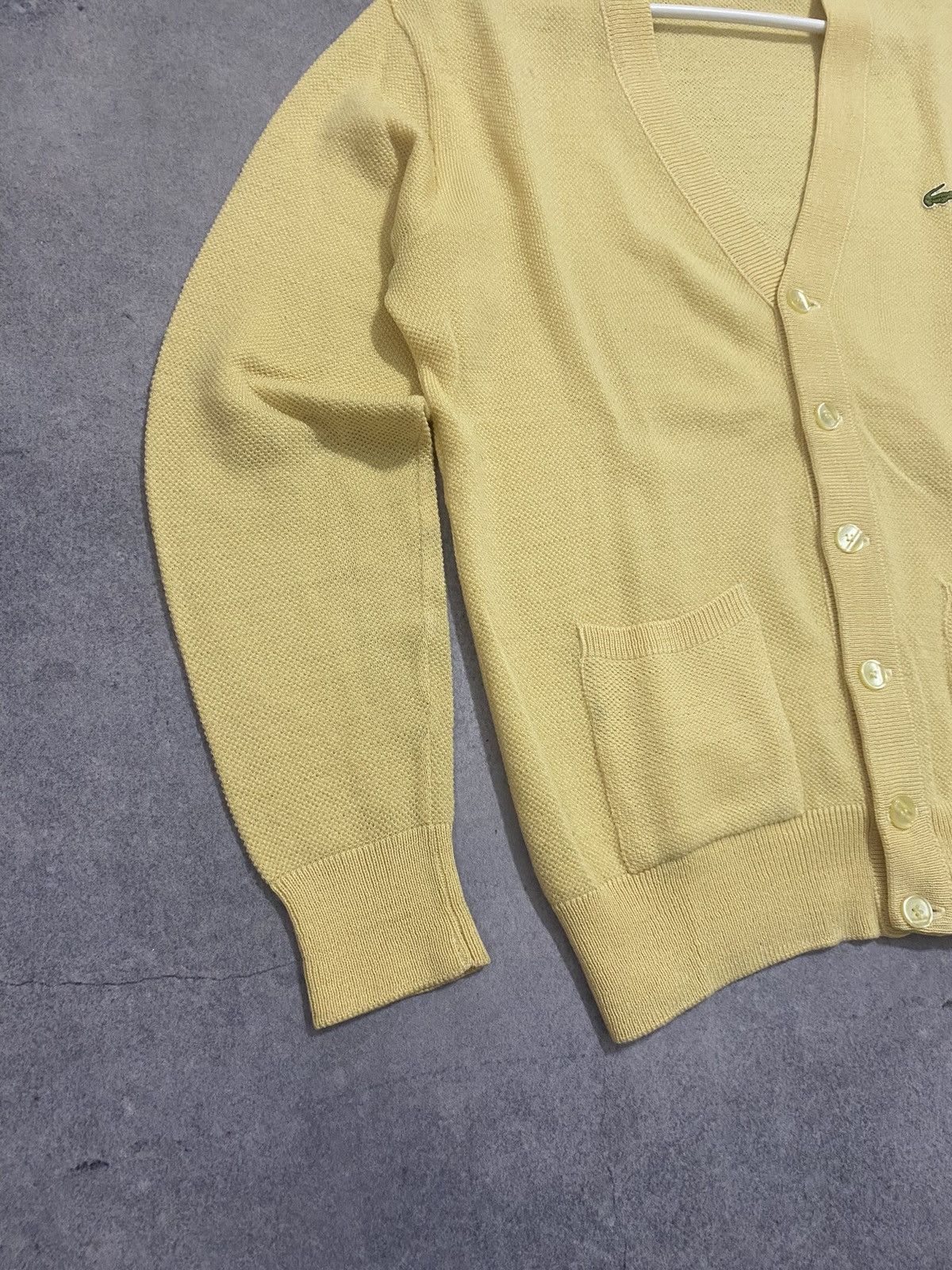 Lacoste × Vintage Vintage Lacoste Chemise Yellow Cardigan Button Up Sweater Size US L / EU 52-54 / 3 - 2 Thumbnail