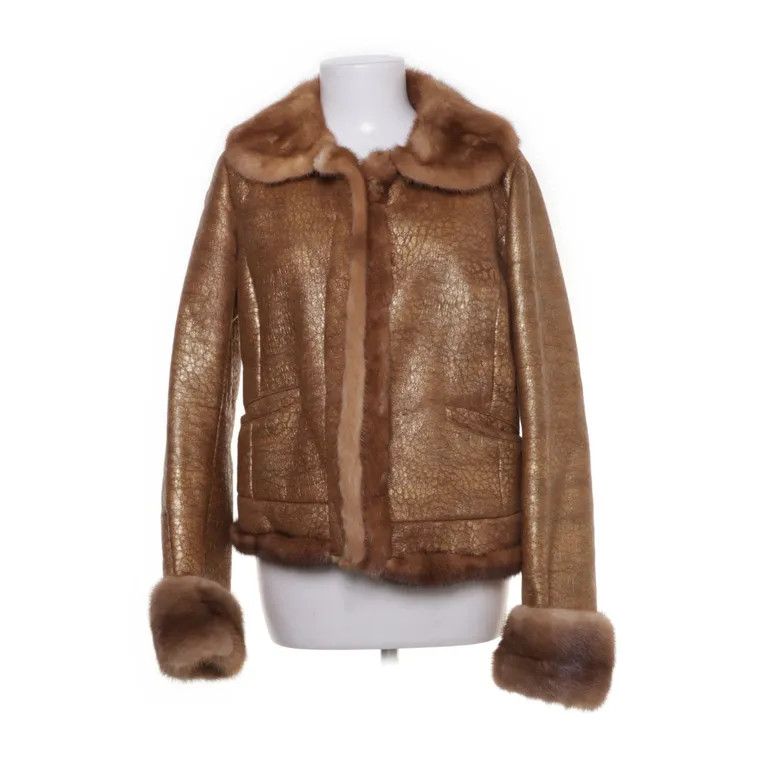 Prada Mink Fur Leather Sherpa Bomber Jacket Size M / US 6-8 / IT 42-44 - 1 Thumbnail