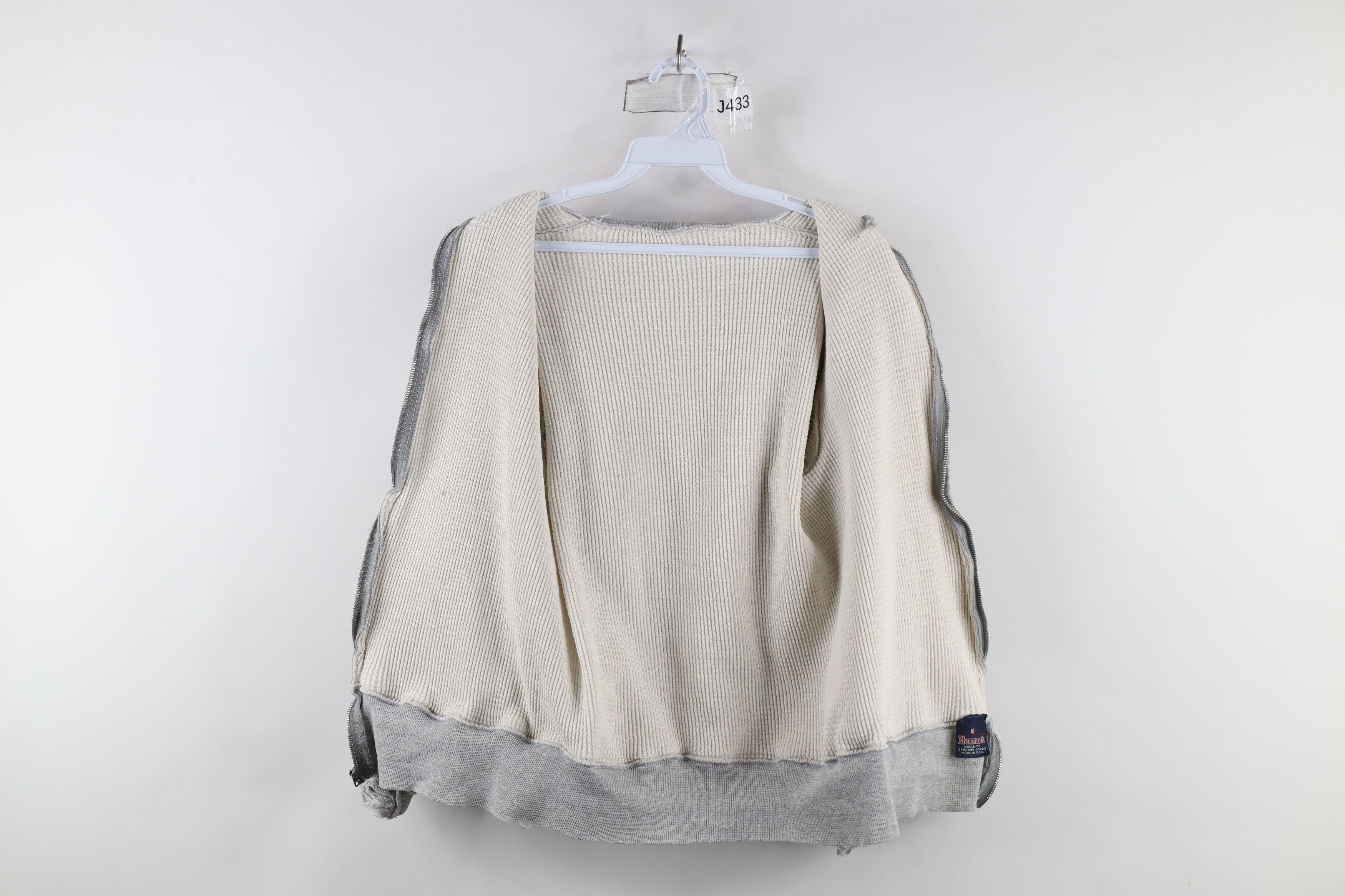 Vintage Vintage 70s Streetwear Waffle Knit Lined Triblend Hoodie USA Size US M / EU 48-50 / 2 - 11 Thumbnail