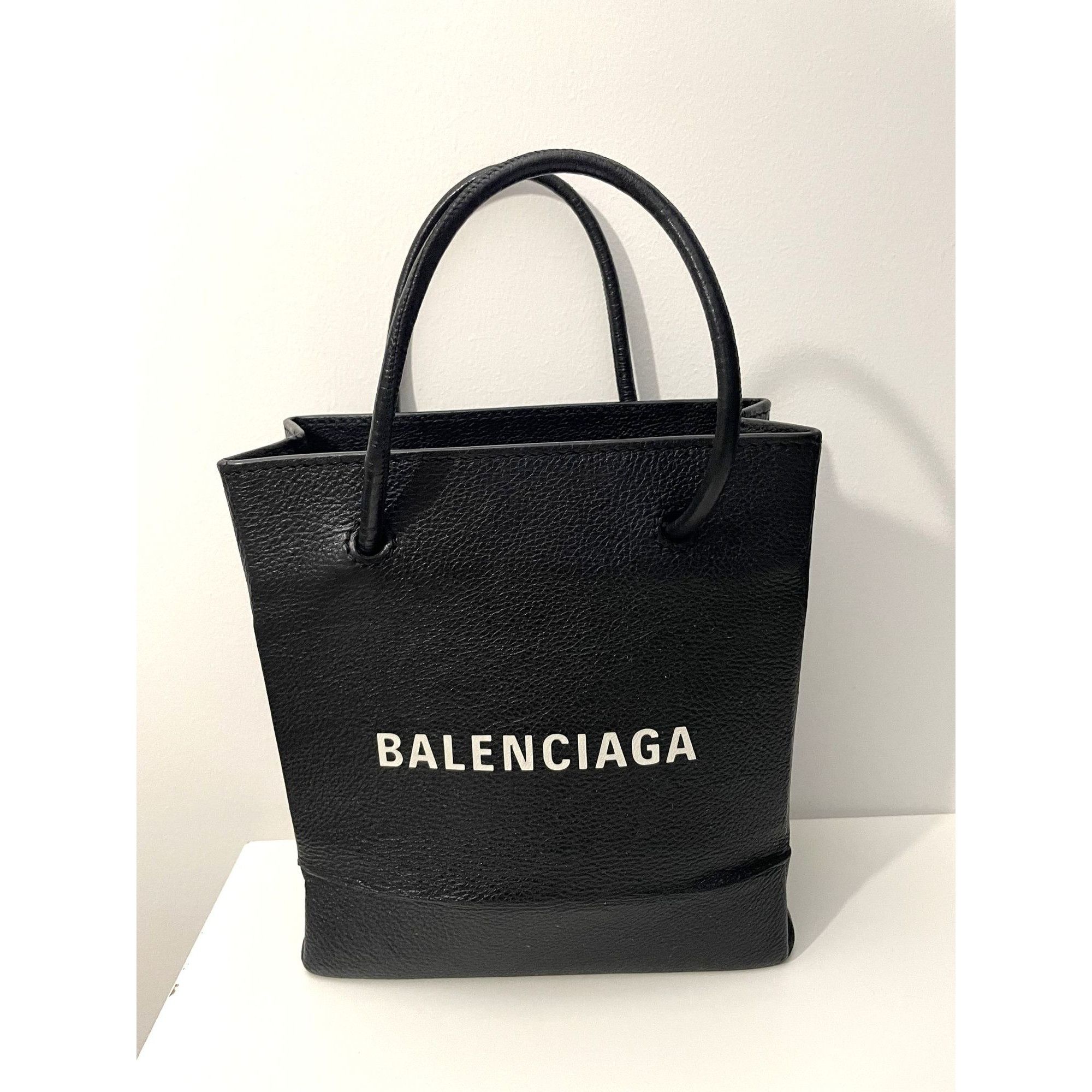 Balenciaga Balenciaga Shopping Tote Leather Black Size ONE SIZE - 1 Thumbnail