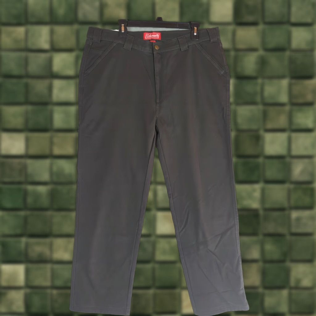 Vintage Coleman Pants Mens 38x32 Black Fleece Lined Tear Resistant Stretch Utility Work Pants Mens Regular 38 Black Winter Fall Spring Leather? Size US 38 / EU 54 - 1 Thumbnail