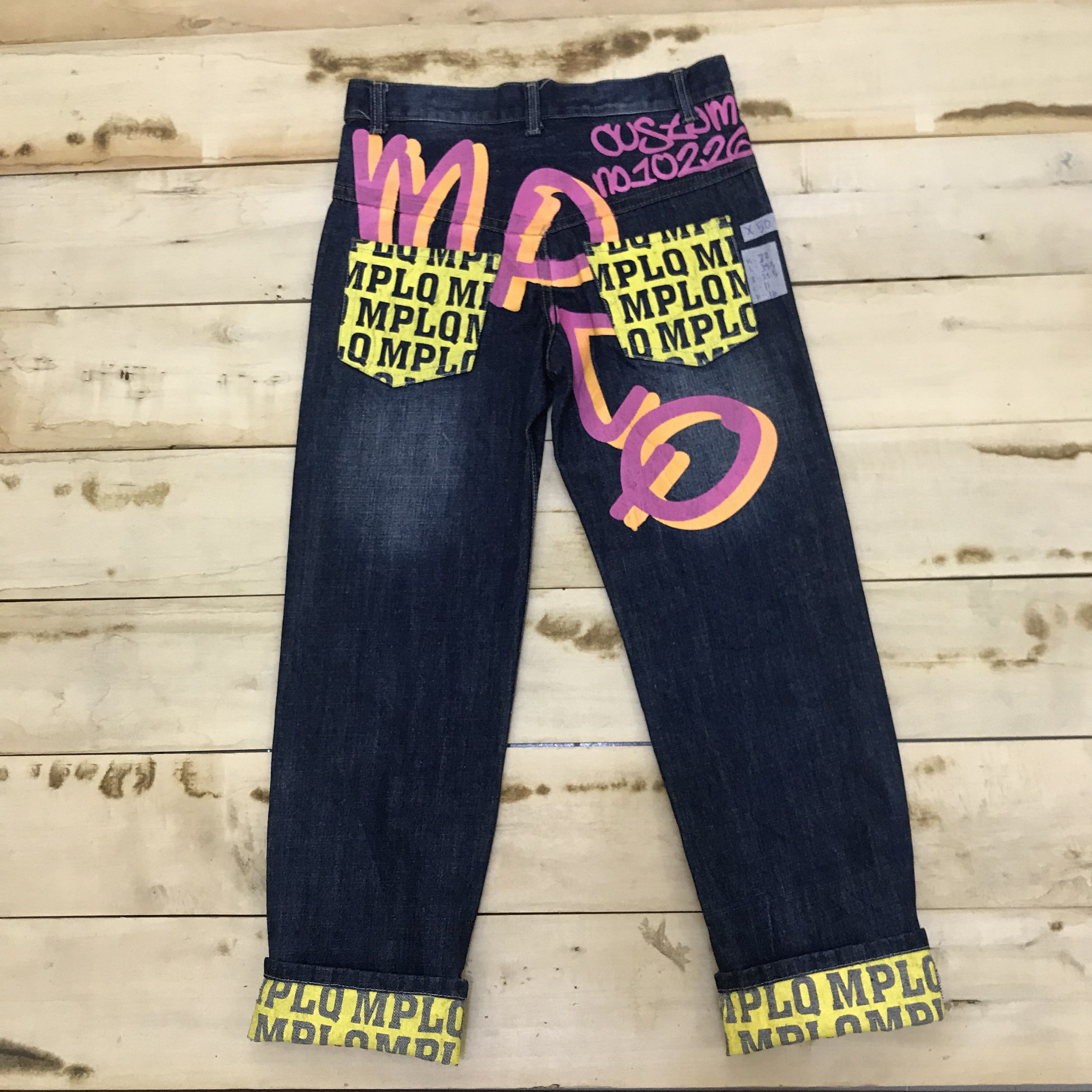 Japanese Brand X50 JAPAN MADE MPLQ PAINTED DENIM Size US 32 / EU 48 - 1 Thumbnail