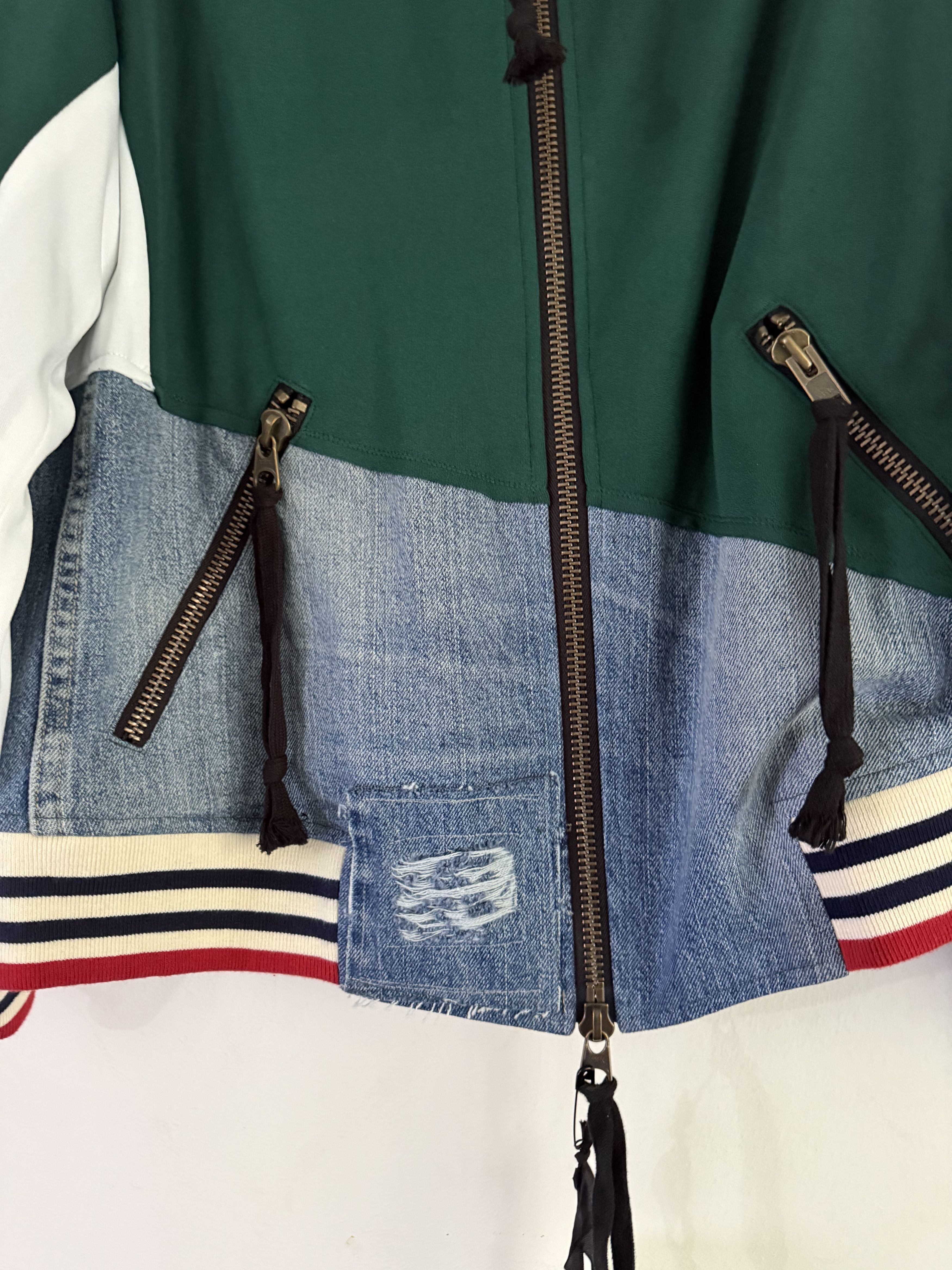 Greg Lauren Ibrid Denim/Fabric Track Jacket Size US XL / EU 56 / 4 - 7 Thumbnail