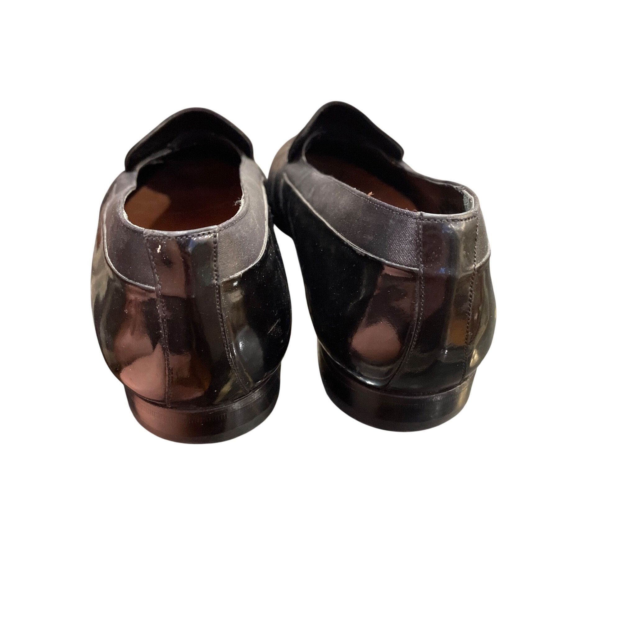 Mezlan Mezlam Mirage mens handmade black patent leather slip on loa Size US 11 / EU 44 - 15 Thumbnail