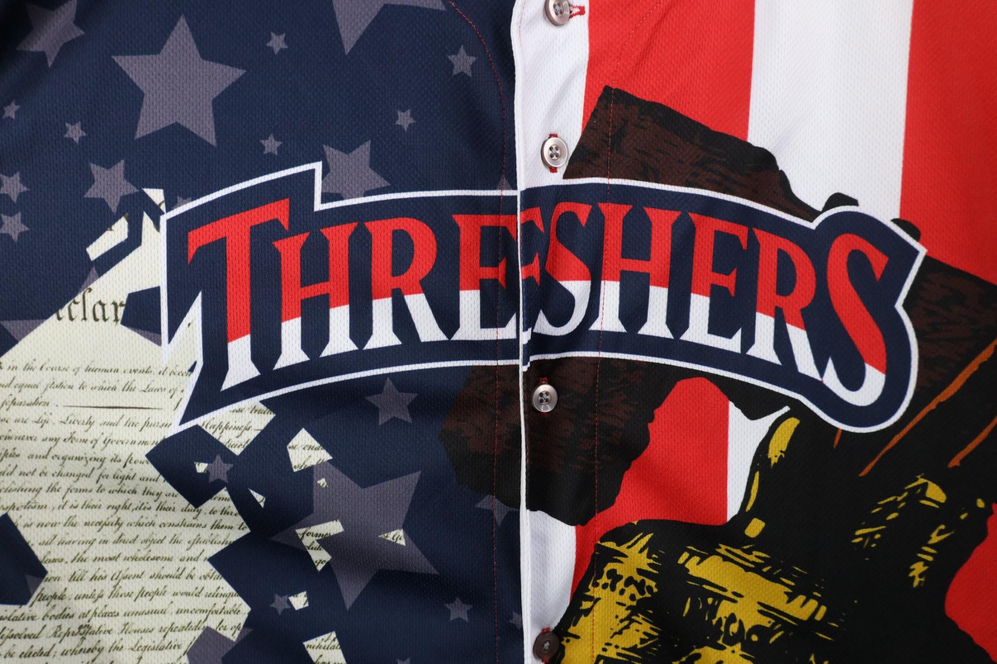 Wilson Wilson Game Issue July 4th Clearwater Threshers Jersey #37 Size US XXL / EU 58 / 5 - 7 Thumbnail