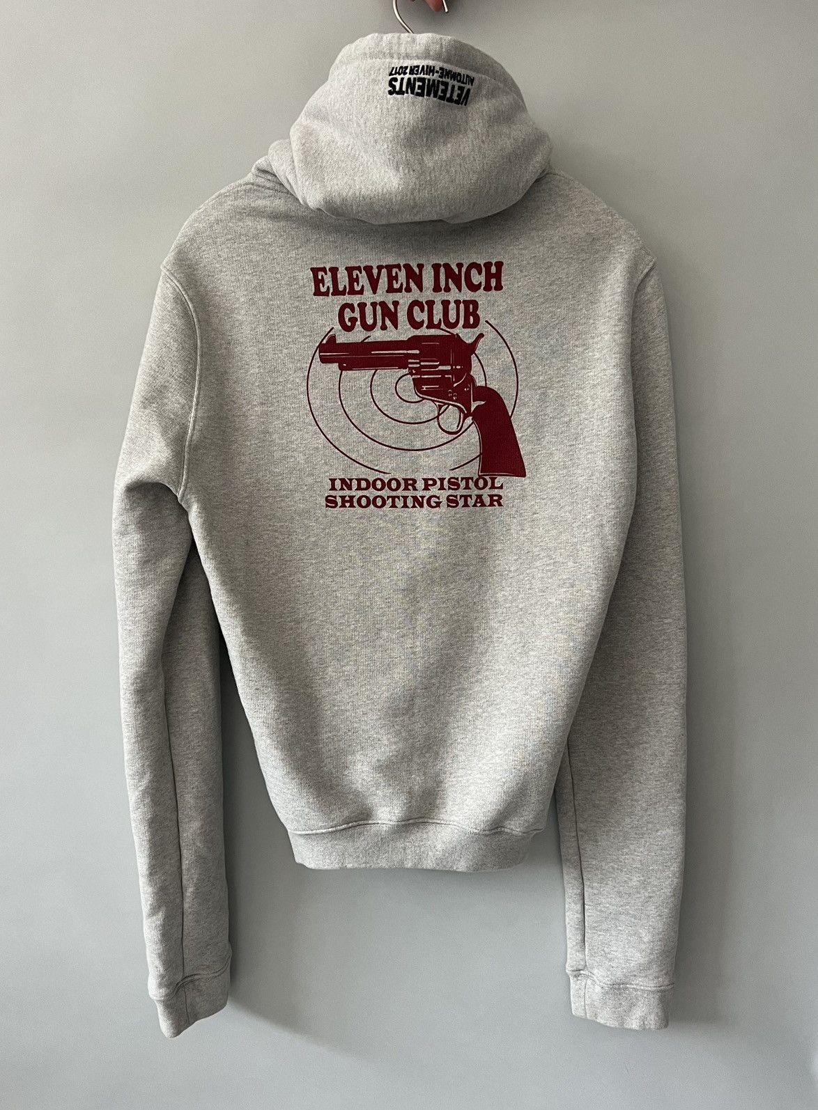 Pre-owned Vetements Aw17 Eleven Inch Gun Club Hoodie