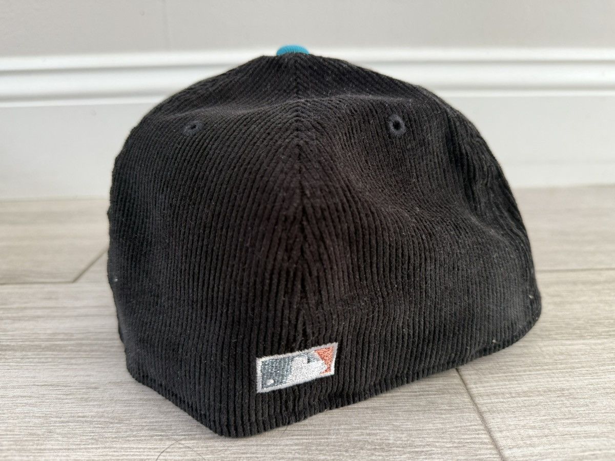 MLB × New Era Florida Miami Marlins New Era Corduroy Black Fitted Sz 7 3/8 Size ONE SIZE - 3 Thumbnail