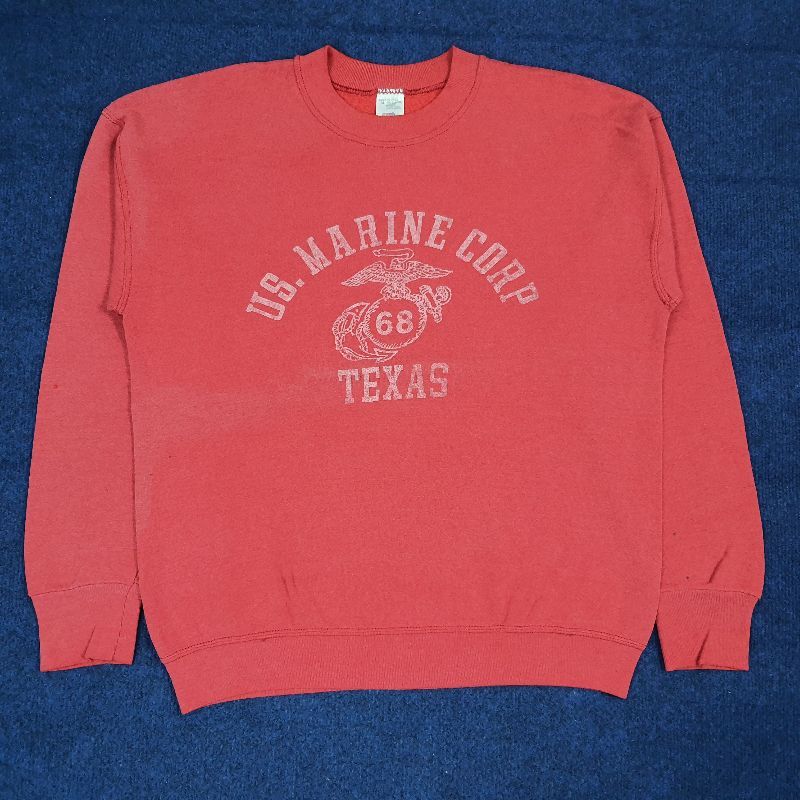 Fruit Of The Loom Vintage US Marine Corp Red Texas 68 USMC Military C278N29 Size US M / EU 48-50 / 2 - 1 Thumbnail