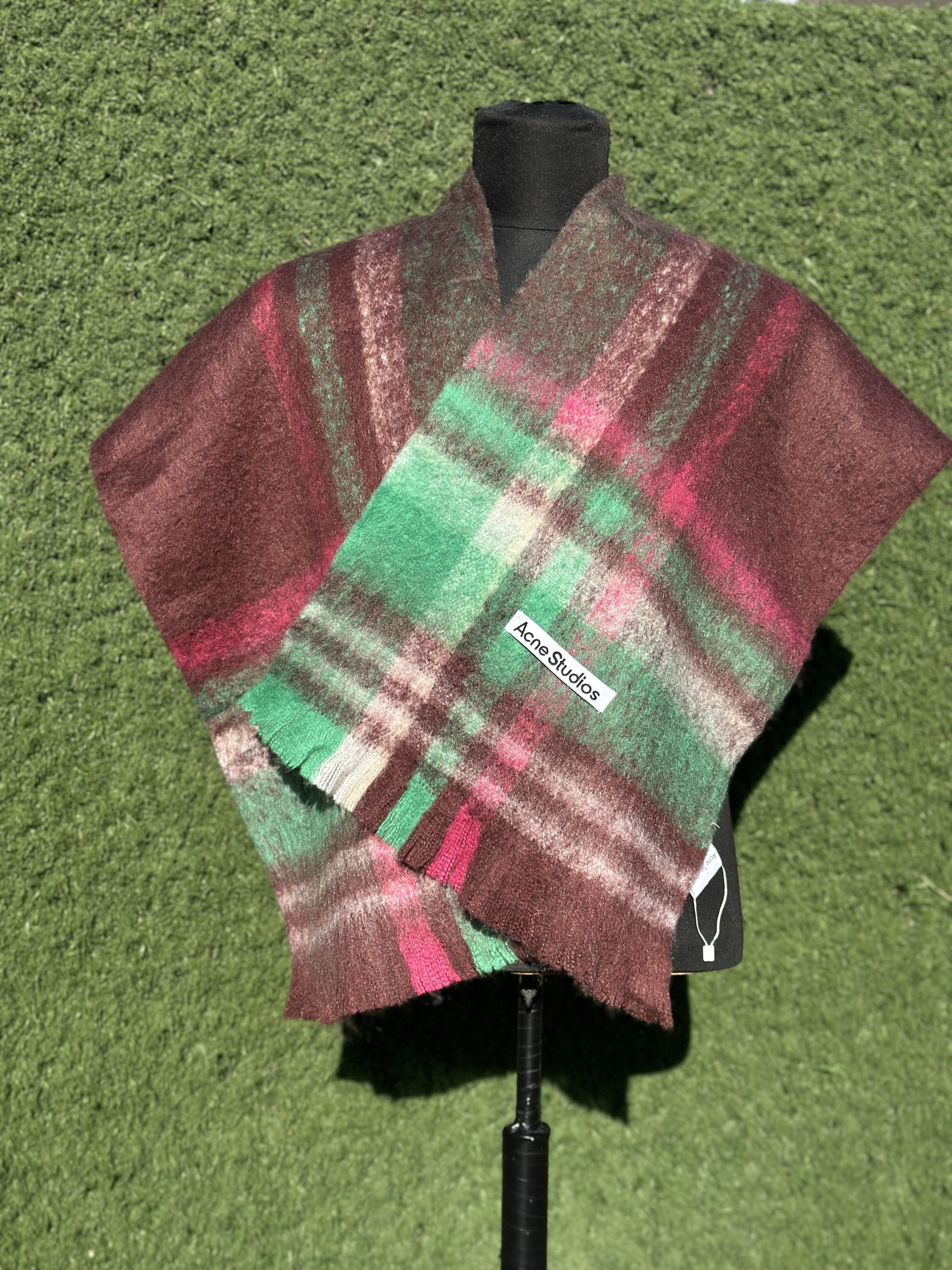 Acne Studios Acne Studios Mohair Alpaca Wool Plaid Scarf 210x35cm Size ONE SIZE - 2 Thumbnail
