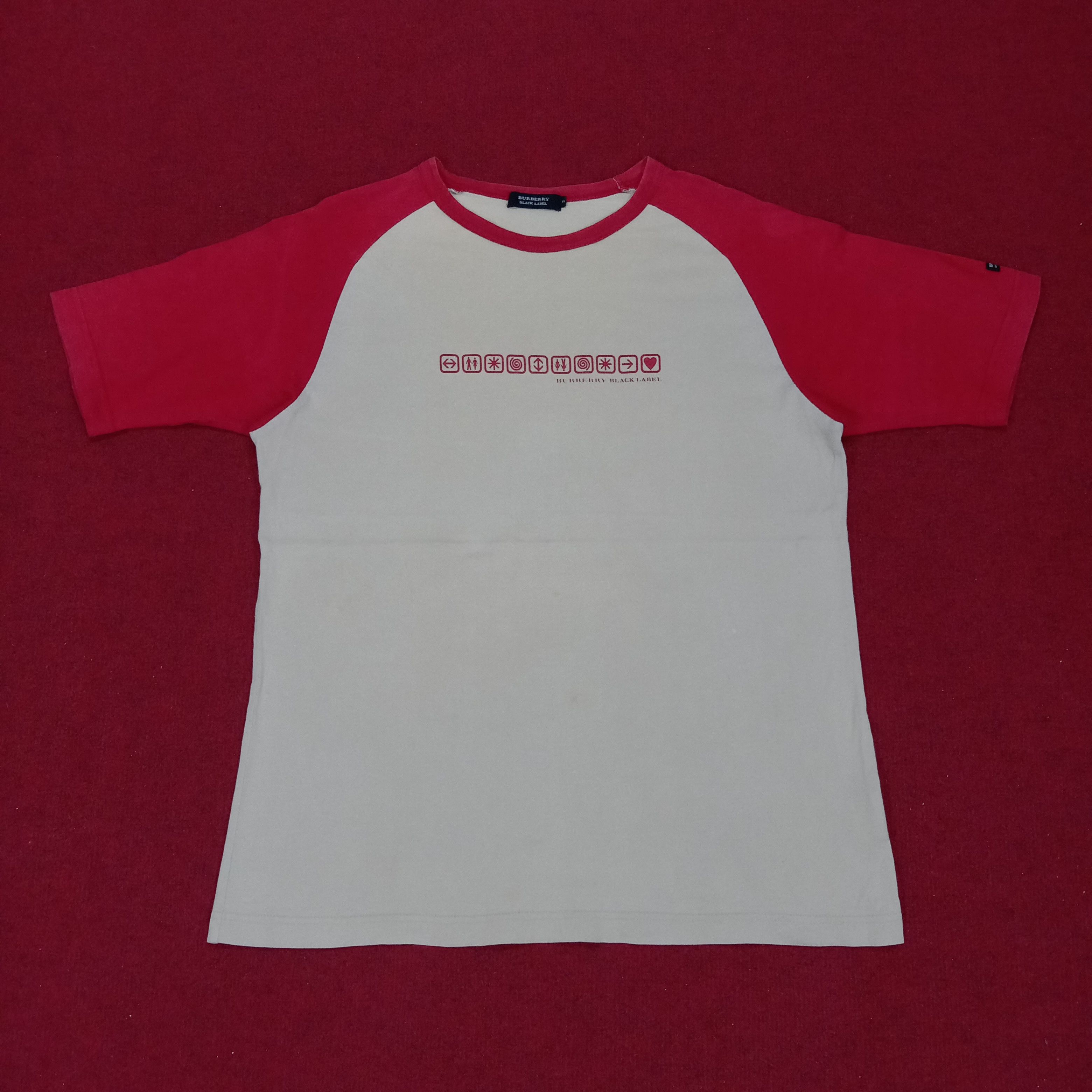 Burberry × Vintage Burberry Black Label Luxury Brand Raglan Style Tshirt Size US M / EU 48-50 / 2 - 1 Thumbnail