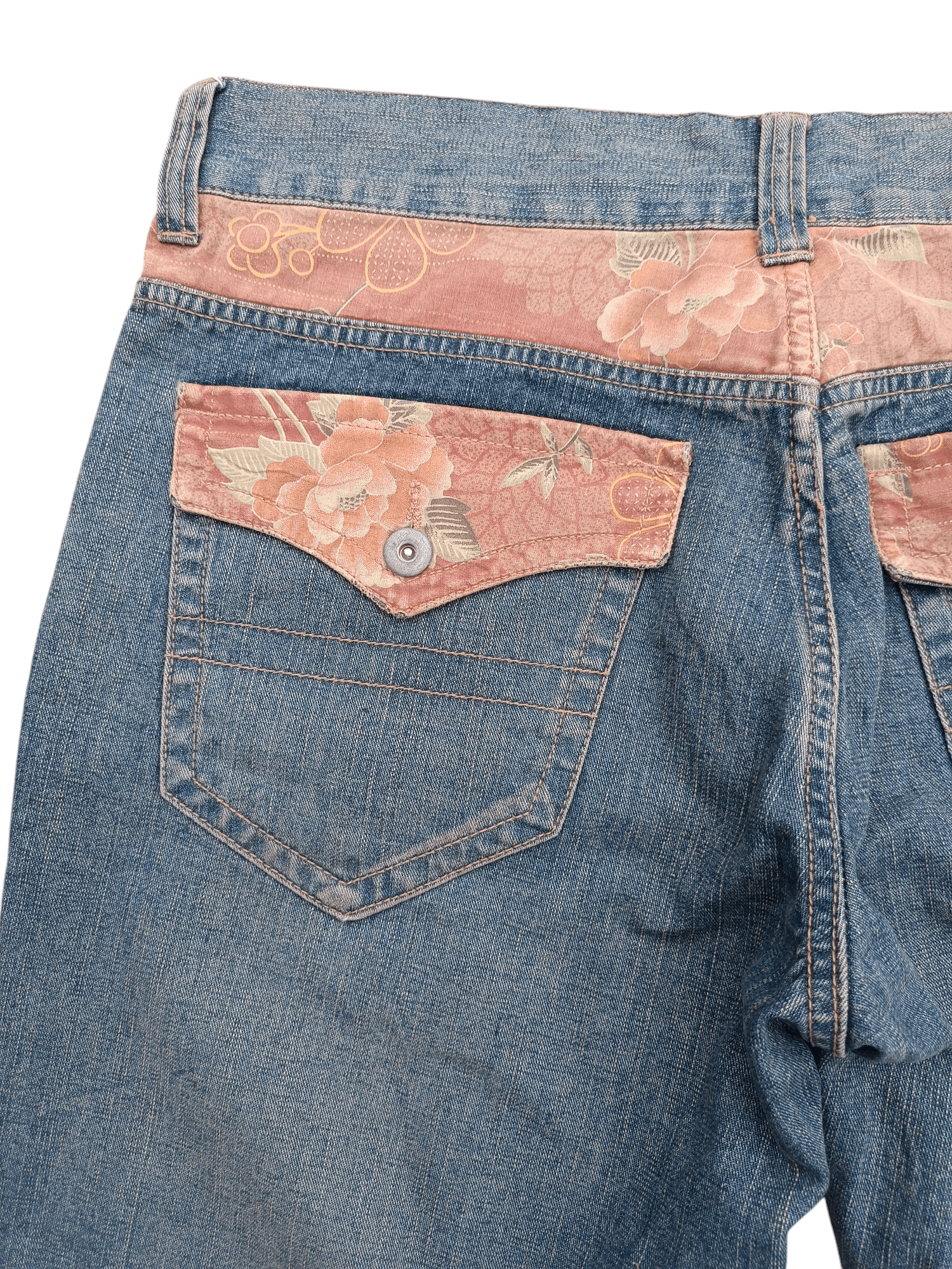 Japanese Brand FLARE JEANS JUNGLE STORM BLUE FADED DISTRESSED DENIM PANTS Size US 30 / EU 46 - 17 Thumbnail
