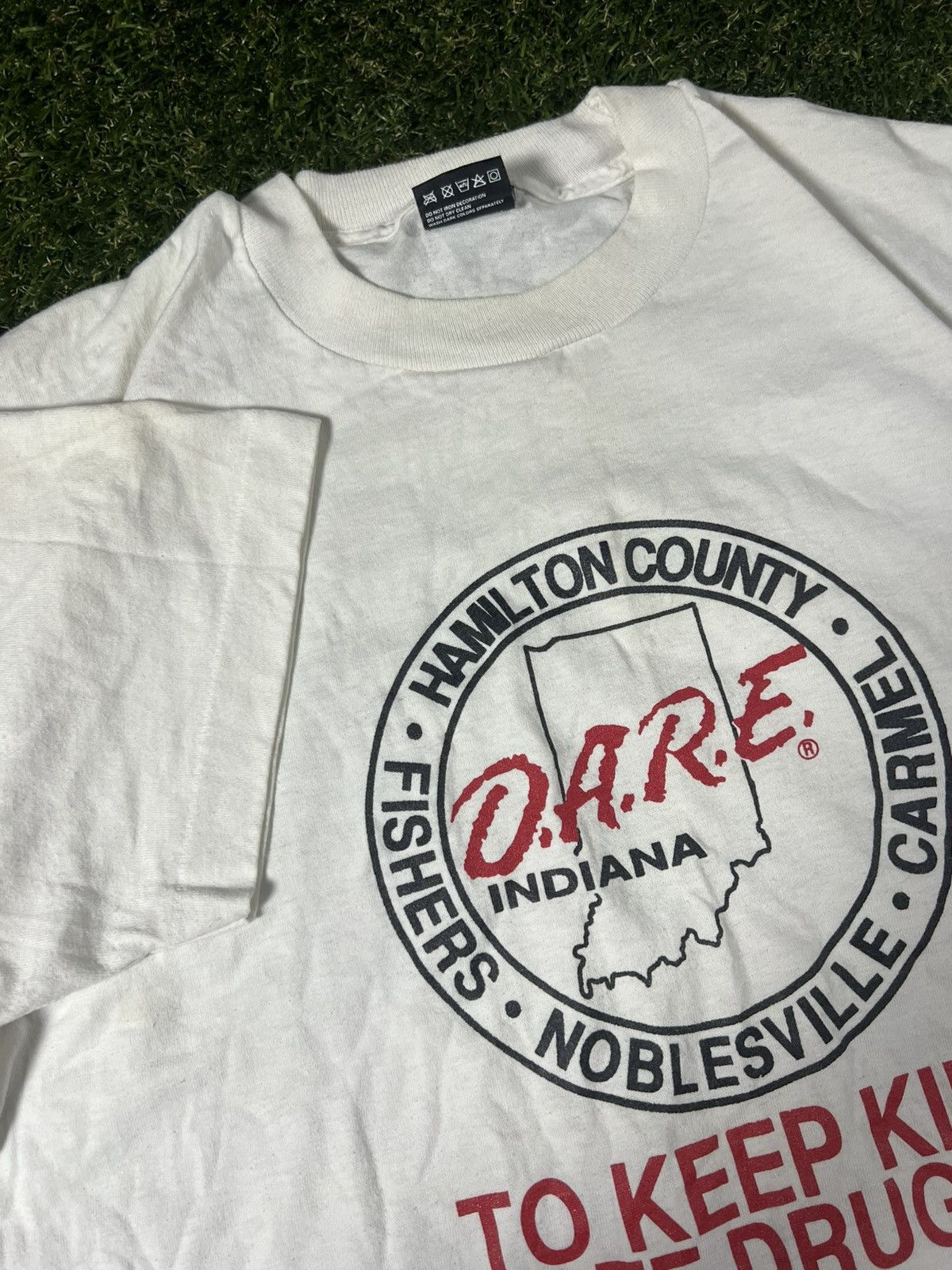 D.A.R.E Vintage 90s DARE Kids Off Drugs Indiana Promo Essential Tee Size US L / EU 52-54 / 3 - 2 Thumbnail