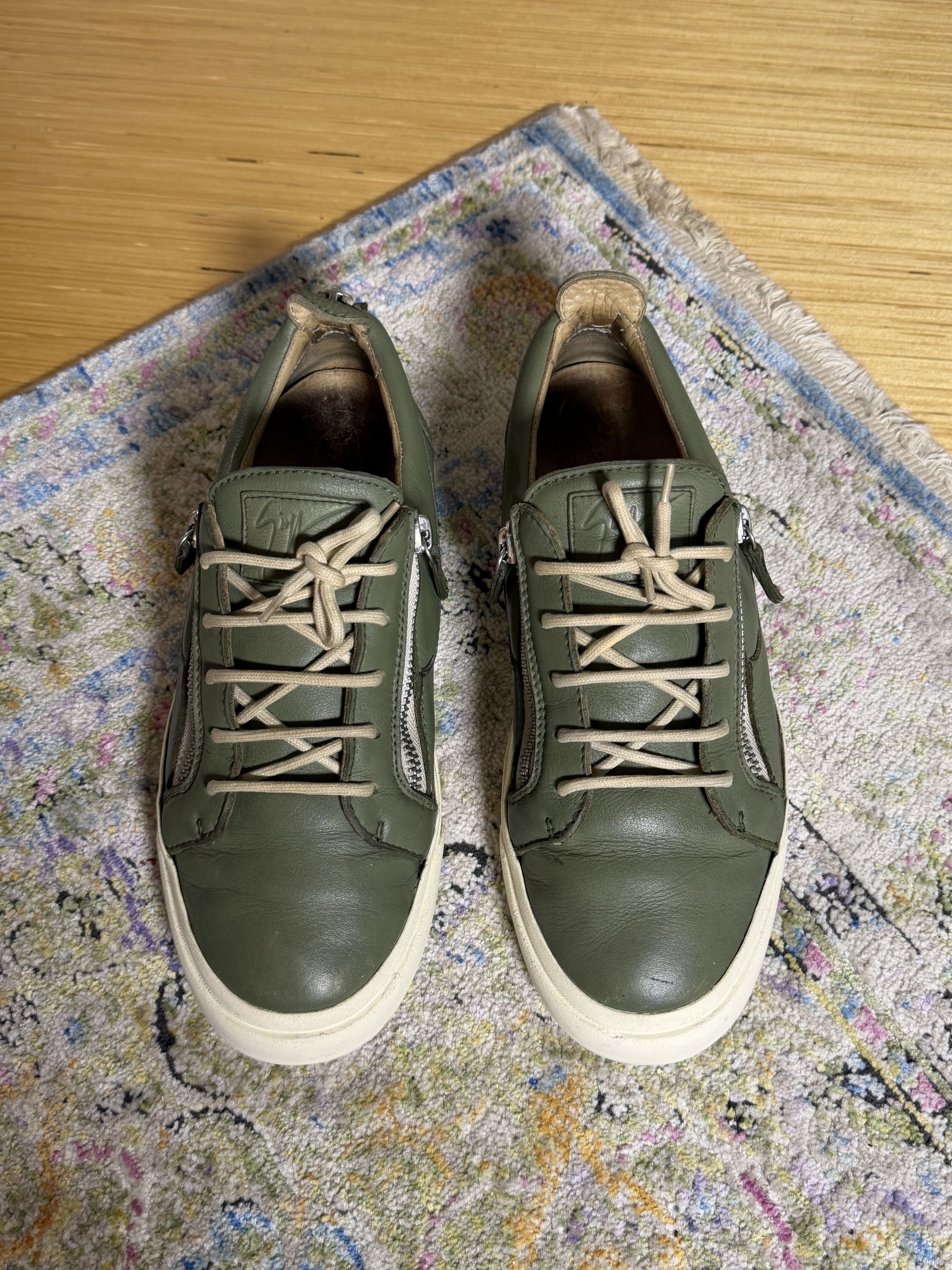 Giuseppe Zanotti Giuseppe Zanotti Frankie zip-detail Leather Sneakers Size US 10 / EU 43 - 5 Thumbnail
