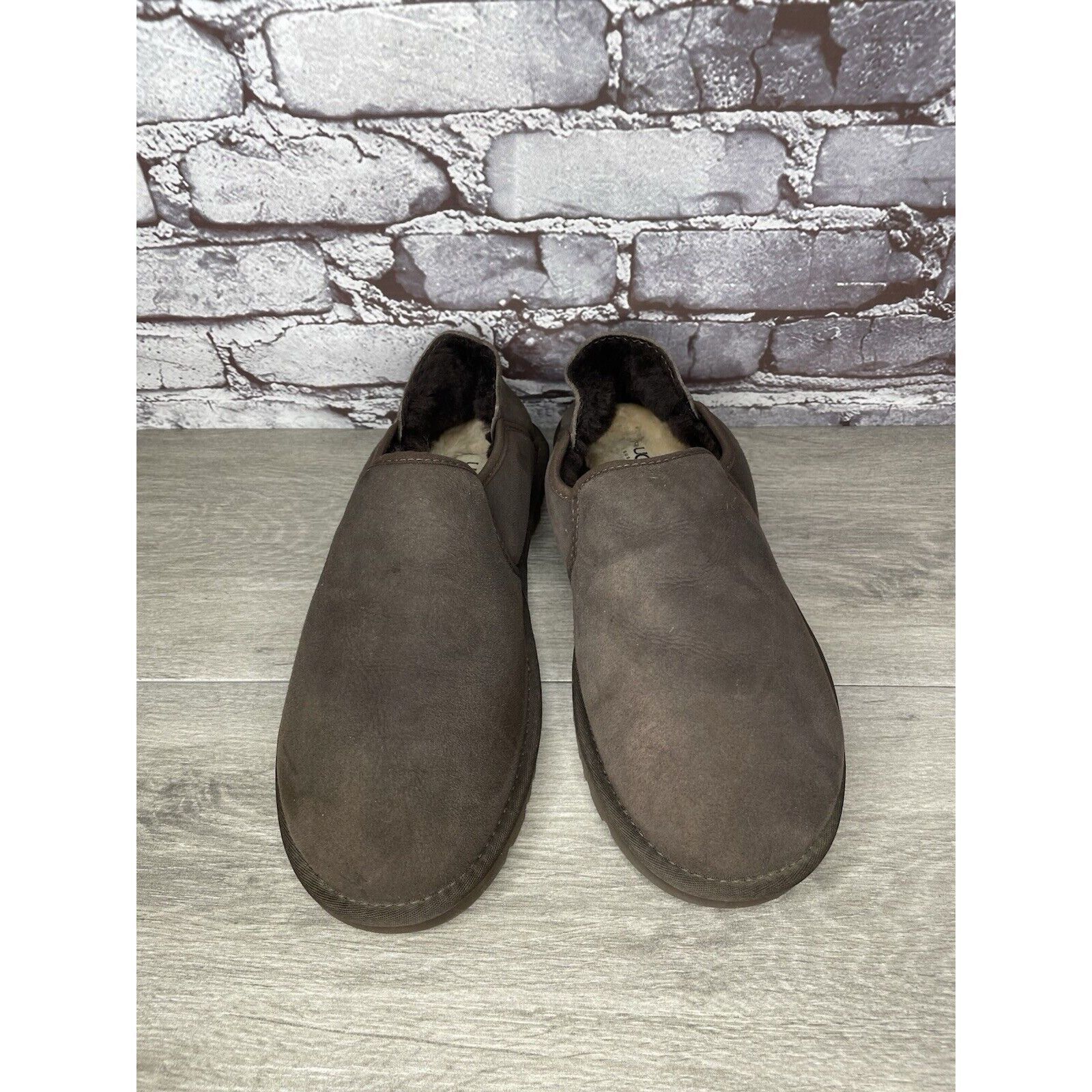Ugg UGG Kenton Brown Suede Fur Collapsible Slippers Shoes Men Sz Size US 11 / EU 44 - 13 Thumbnail