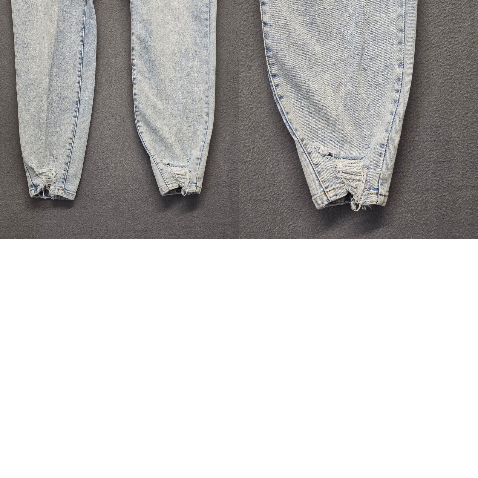 Vintage Lane Bryant Womens 18 Skinny Stretch Distressed Denim Jeans Light Wash Pants Size 40" / US 18 - 9 Thumbnail