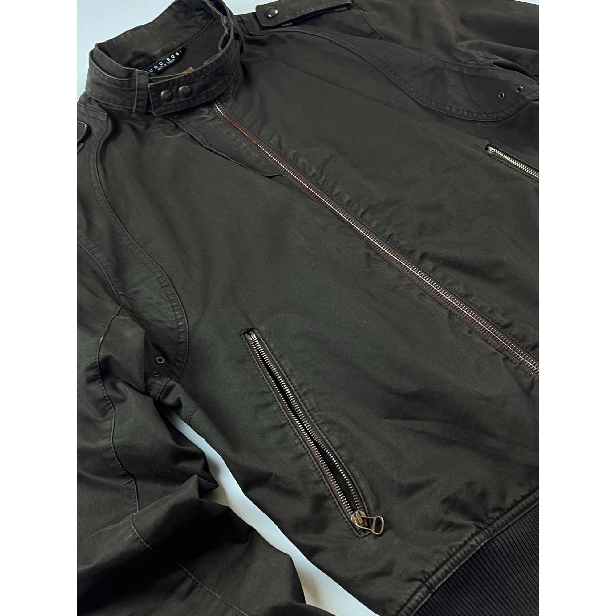 Hugo Boss × Vintage Hugo Boss Oswald Mens Military-Style Zipper Jacket Size US M / EU 48-50 / 2 - 2 Thumbnail