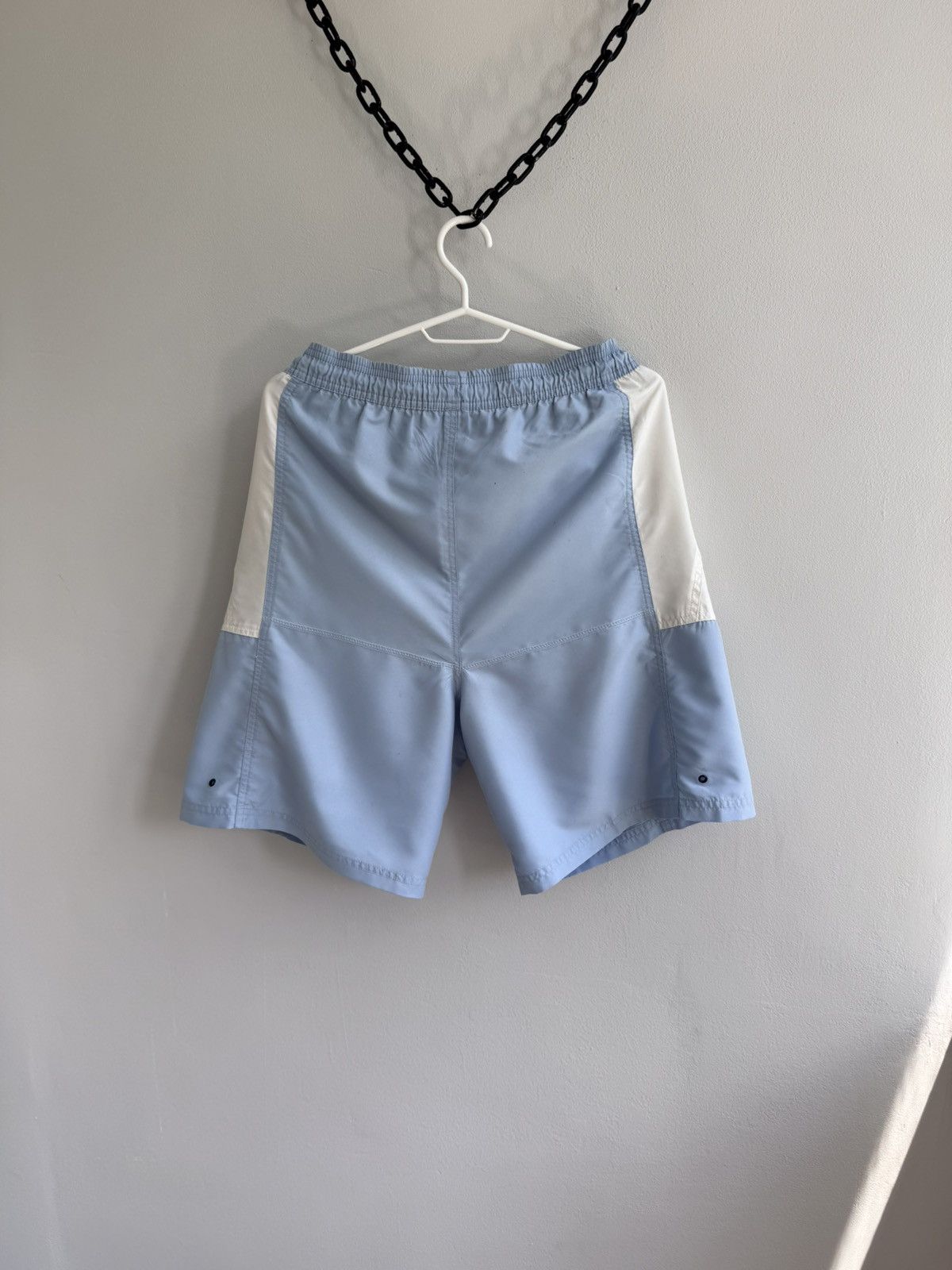 Yves Saint Laurent Yves Saint Laurent YSL Logo Vintage 90s Blue Nylon Shorts Size US 32 / EU 48 - 7 Thumbnail