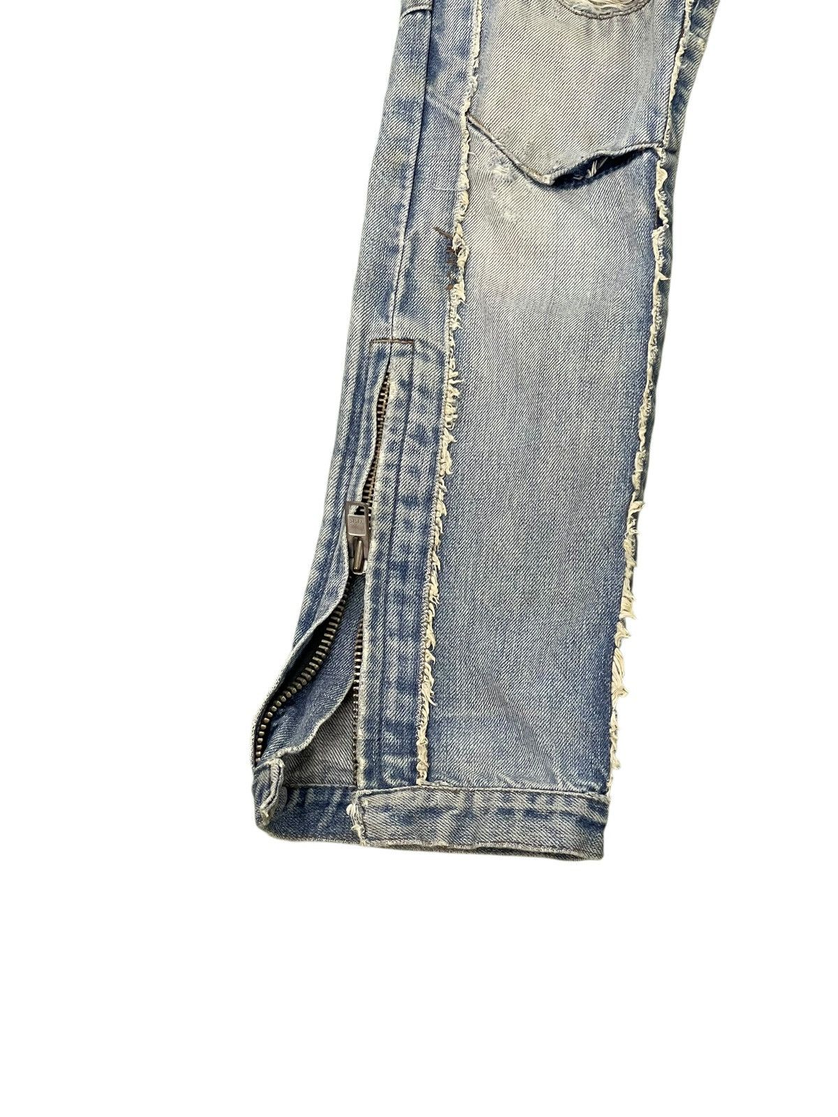 Japanese Brand Crop Jeans Rna Japan Faded Distress Low Rise Slim 8🟦8 Size US 28 / EU 44 - 5 Thumbnail