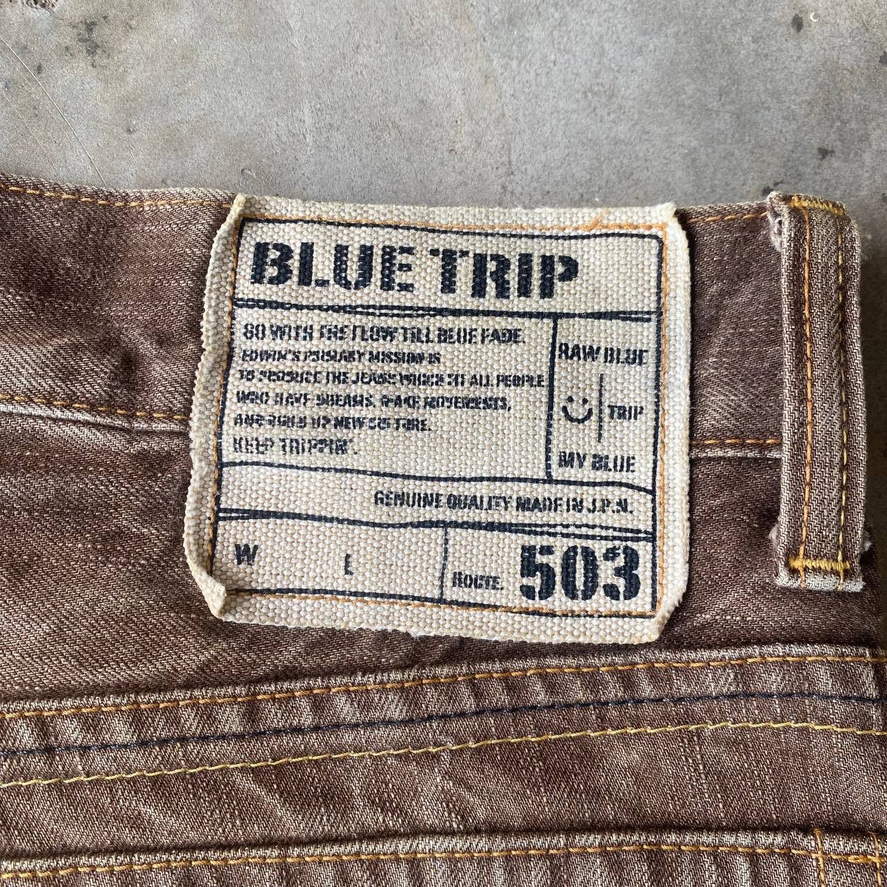 Edwin FLARED VINTAGE EDWIN LOT503 BLUETRIP HONEYCOMBS CLAWMARK Size US 33 - 15 Thumbnail