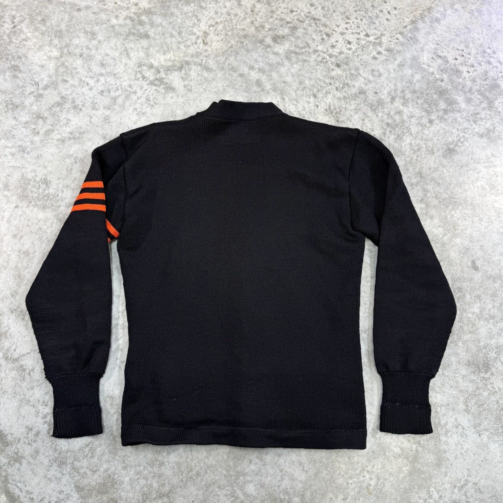 Vintage VINTAGE Kandel Cardigan Mens M Black Wool Striped 50s Sweater Pattern Varsity Knit Wool Size US M / EU 48-50 / 2 - 7 Thumbnail
