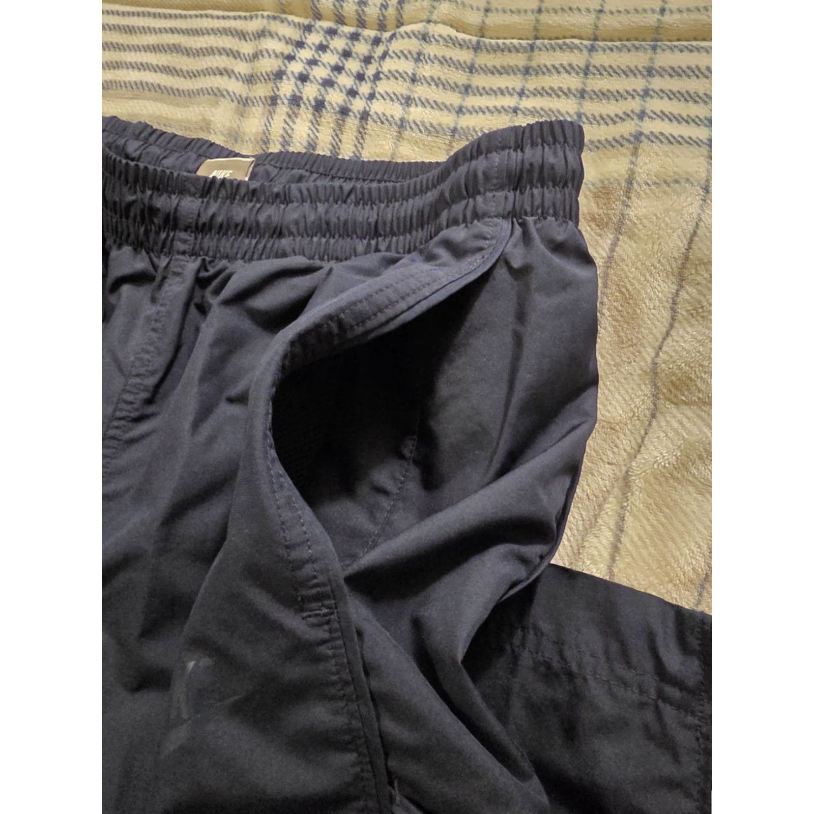 Nike VINTAGE Nike Track Pants Windbreaker Wide-Leg Ankle Zip Lined Navy Blue Large Size US 33 - 6 Thumbnail