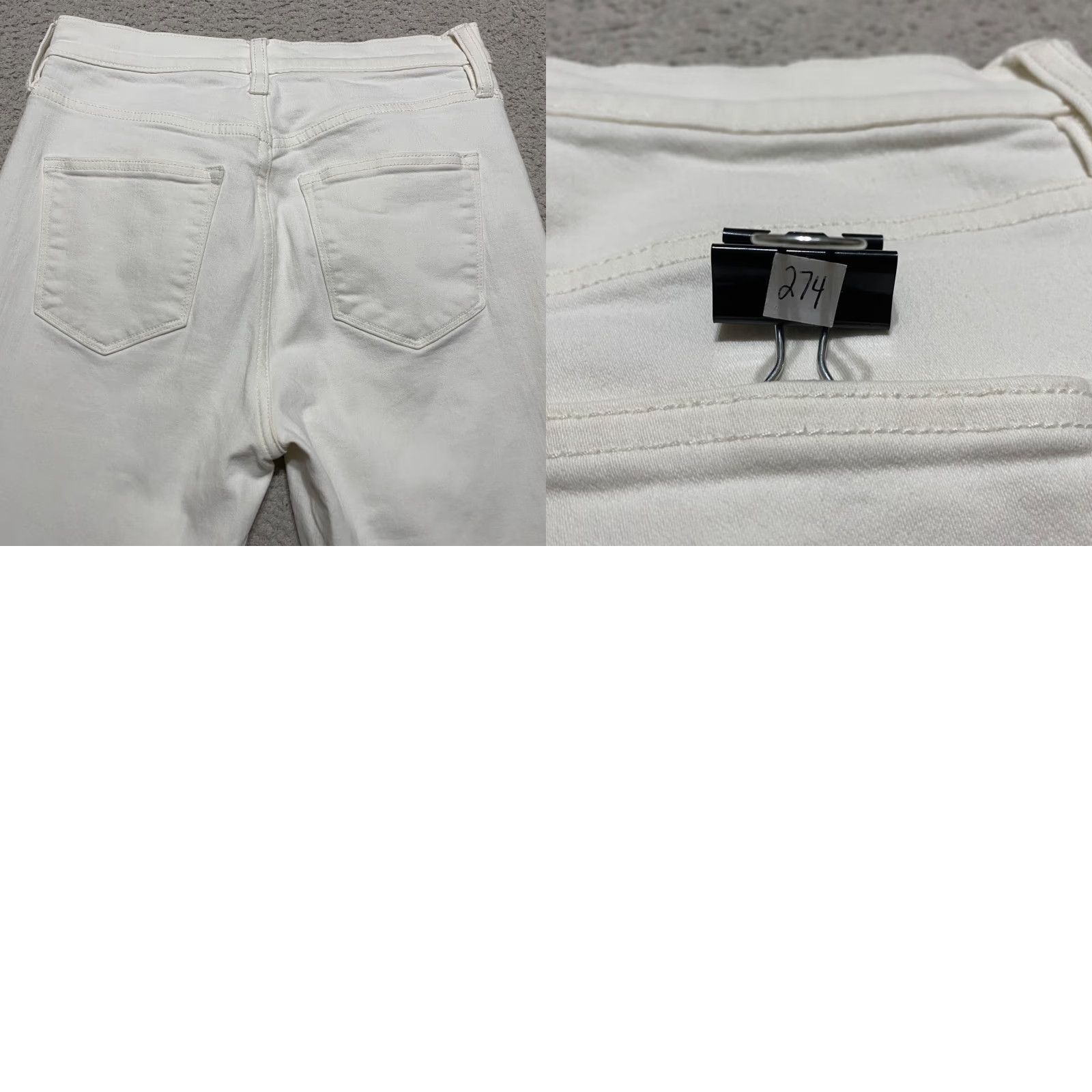 J.Crew VINTAGE J.CREW White Denim Light Wash Straight High Rise Jeans 26 Women Clean Modern Look Womens Jeans 26 in Inseam 24 in Cotton Polyester Spandex Size 26" / US 2 / IT 38 - 9 Thumbnail
