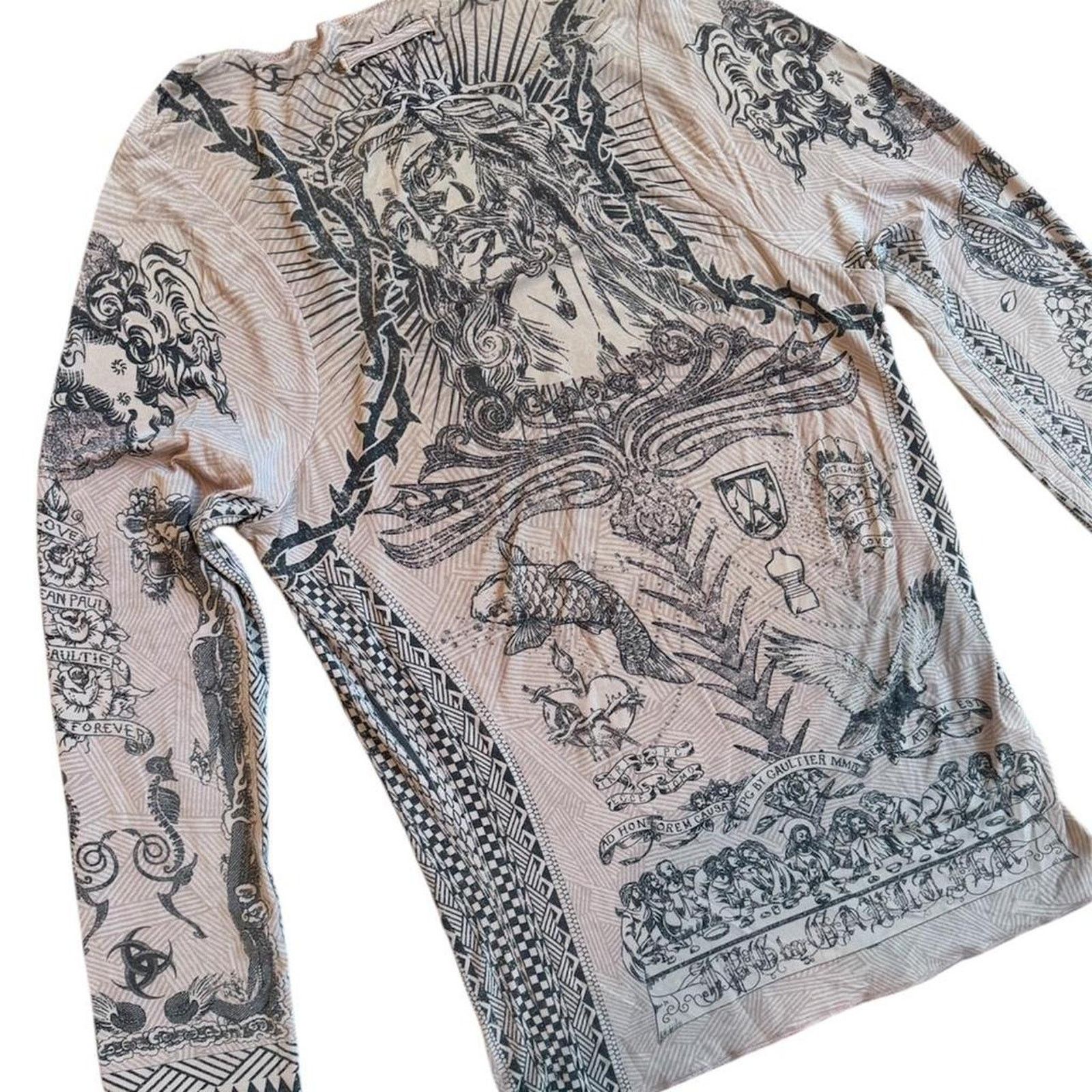 Jean Paul Gaultier Jean Paul Gaultier Jesus & Mary Tattoo Long Sleeve T-Shirt Size US M / EU 48-50 / 2 - 5 Thumbnail