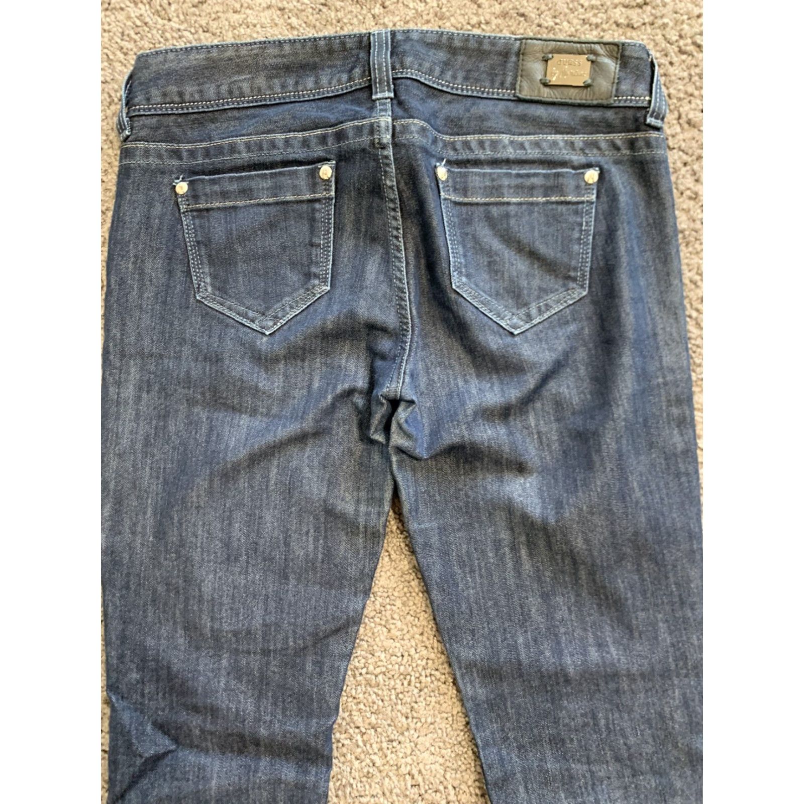 Guess GUESS By Marciano Jeans Womens Skinny 29 Dark Wash USA Made Slim Fit Denim Size 29" - 2 Thumbnail
