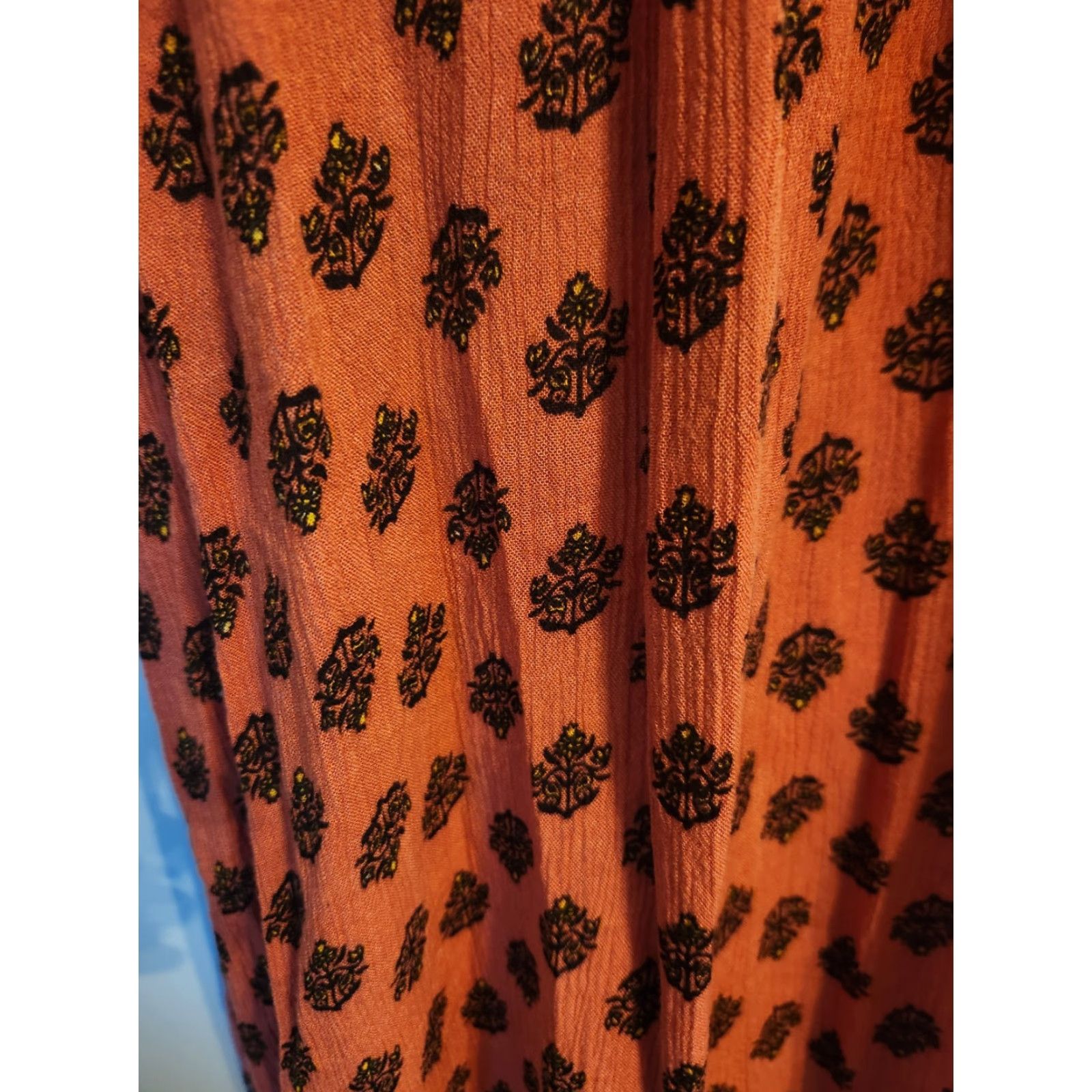 Vintage Indulge In Style Cold Shoulder Boho Print Mini Dress Hippie 2X Plus Size XXL / US 16-18 / IT 52-54 - 2 Thumbnail