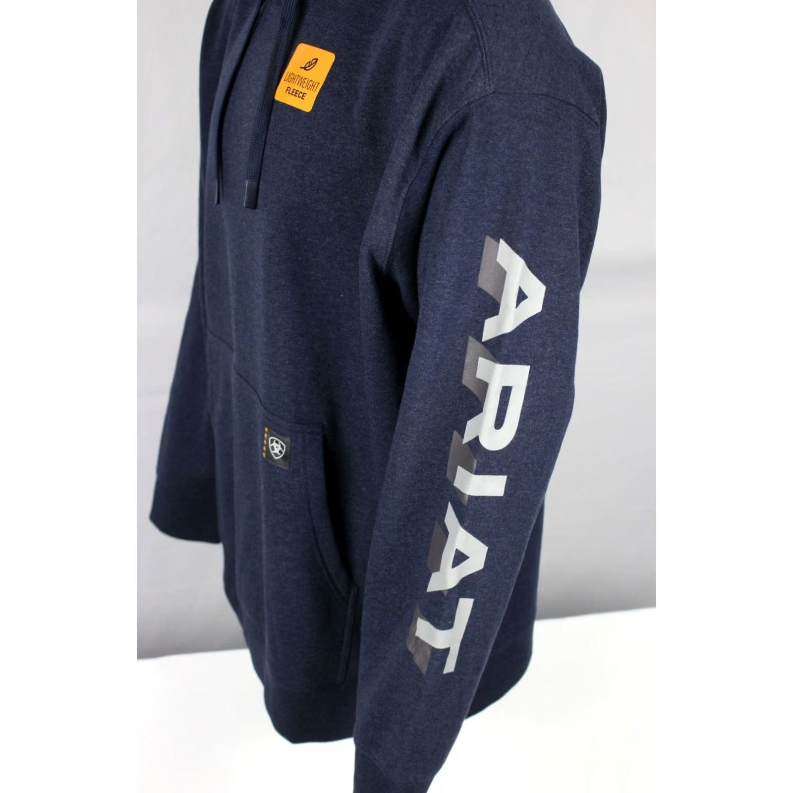 Ariat Ariat Rebar Lightweight Logo Hoodie Sweatshirt XXL Navy Heather Men’s Pullover Long Sleeve Graphic Print Blue Size US XXL / EU 58 / 5 - 3 Thumbnail