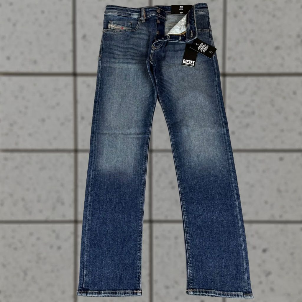 Diesel Jeans Mens 32x32 Buster Slim Tapered Indigo Blue Button Fly New, Men's
