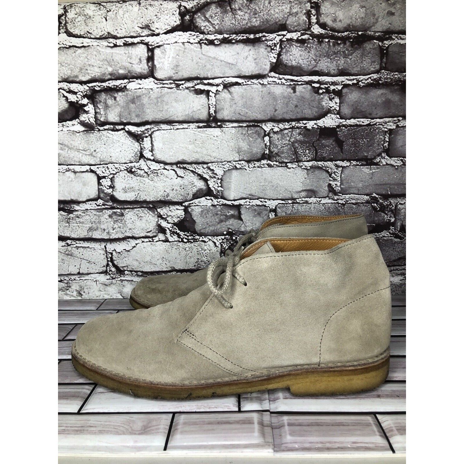 Barneys New York Barneys New York Beige Suede Leather Chukka Casual Lace Boot Size US 12 / EU 45 - 6 Thumbnail