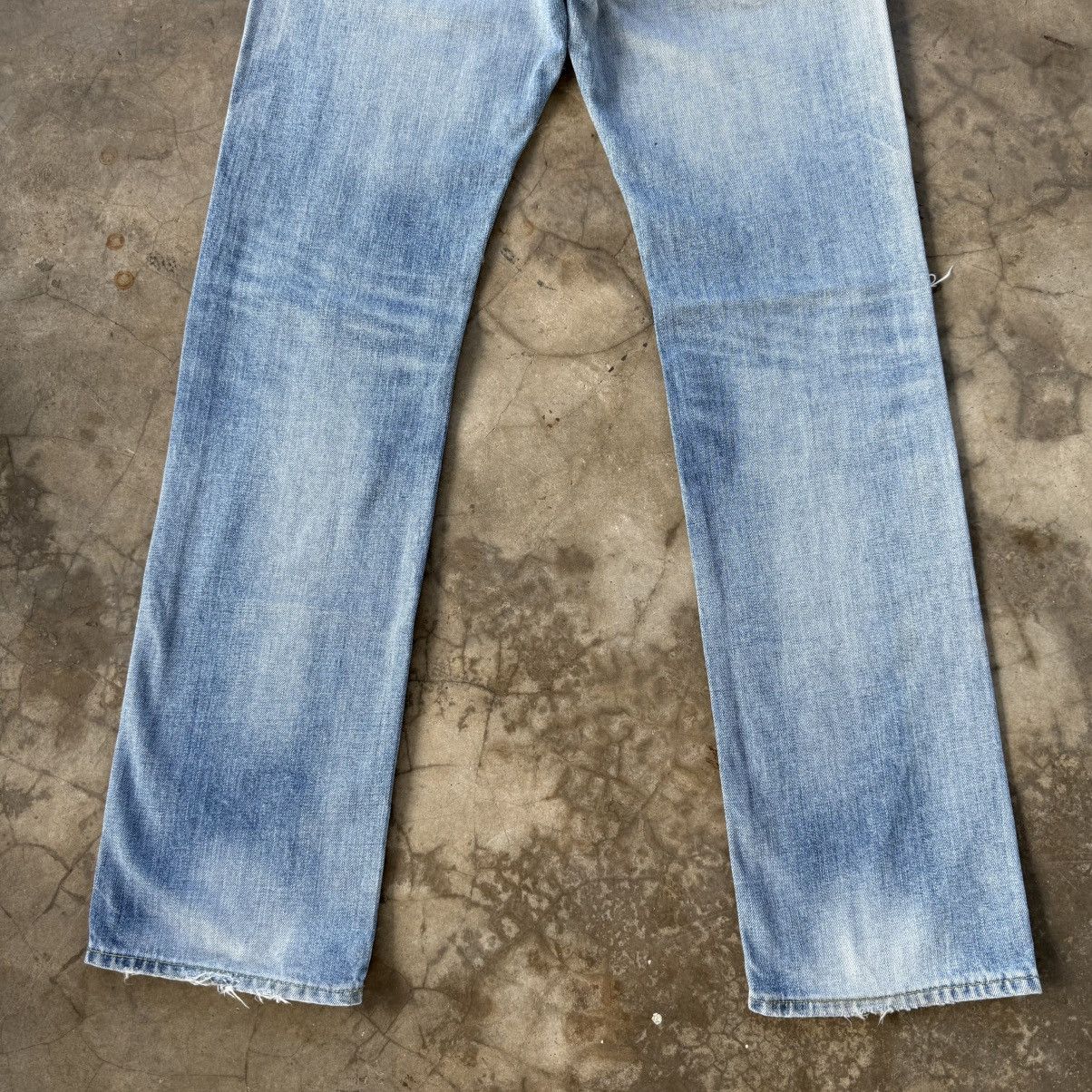 Japanese Brand Vintage Back Number Faded Denim Jean Pants Size US 31 - 11 Thumbnail