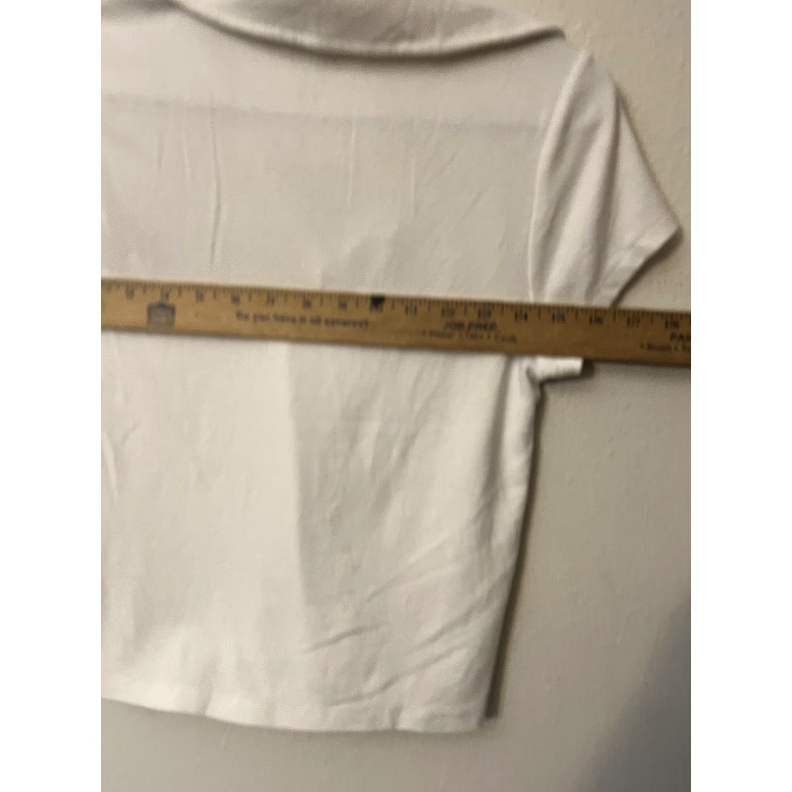 American Eagle Outfitters American Eagle Outfitters Shirt Women Short Sleeve Button-Down White L Cotton Blend Linen Blend, Button, Basic, Casual, Workwear, Travel, 90s? Size L / US 10 / IT 46 - 4 Thumbnail
