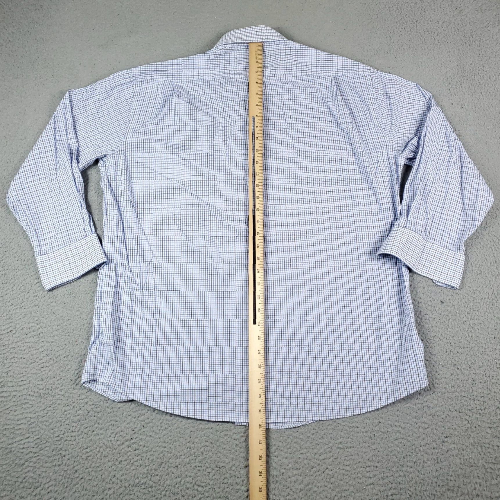 Tommy Hilfiger Tommy Hilfiger Blue Check Button-Up Shirt Men's Large Classic Fit Long Sleeve Size US L / EU 52-54 / 3 - 4 Thumbnail