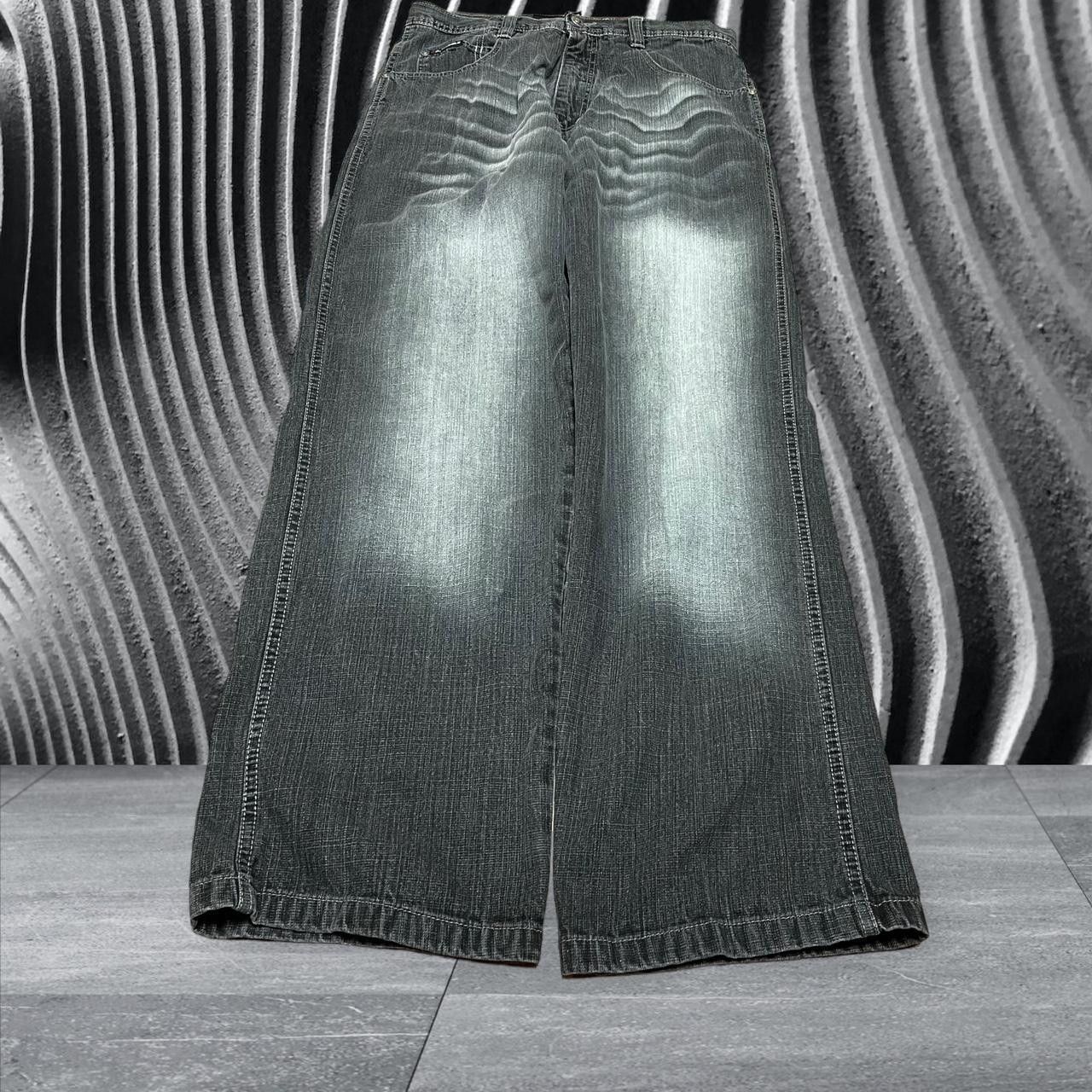 image of Y2K Grail Southpole Black Faded Baggy Wide Leg Jeans, Men's (Size 34)