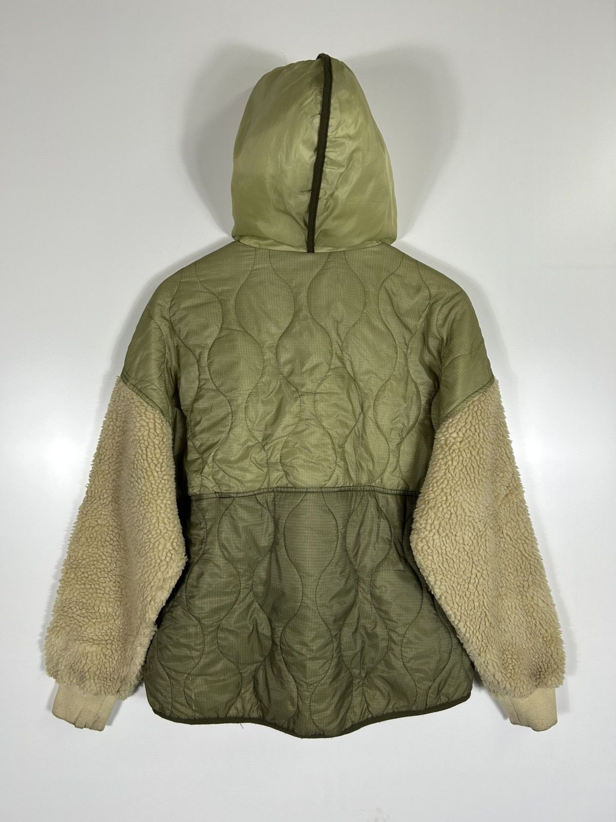 Japanese Brand ⚡️Vintage Didot Hooded Quilted Sleeve Fleece Half Zipper Size US M / EU 48-50 / 2 - 12 Thumbnail