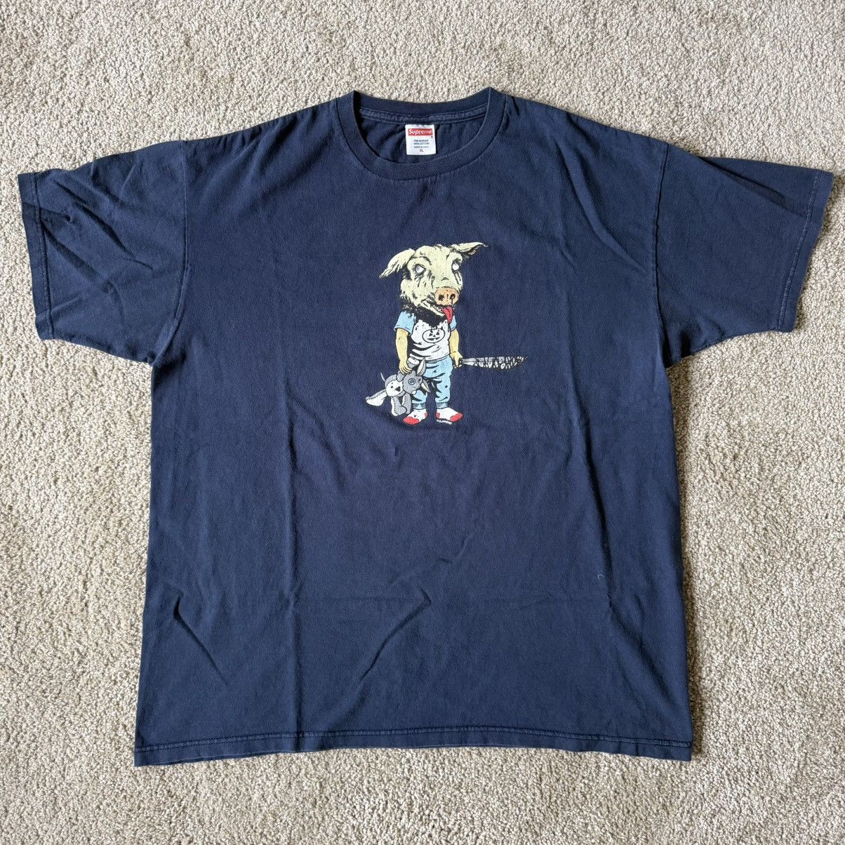 Supreme Supreme sean cliver pig tee navy XL Size US XL / EU 56 / 4 - 1 Thumbnail
