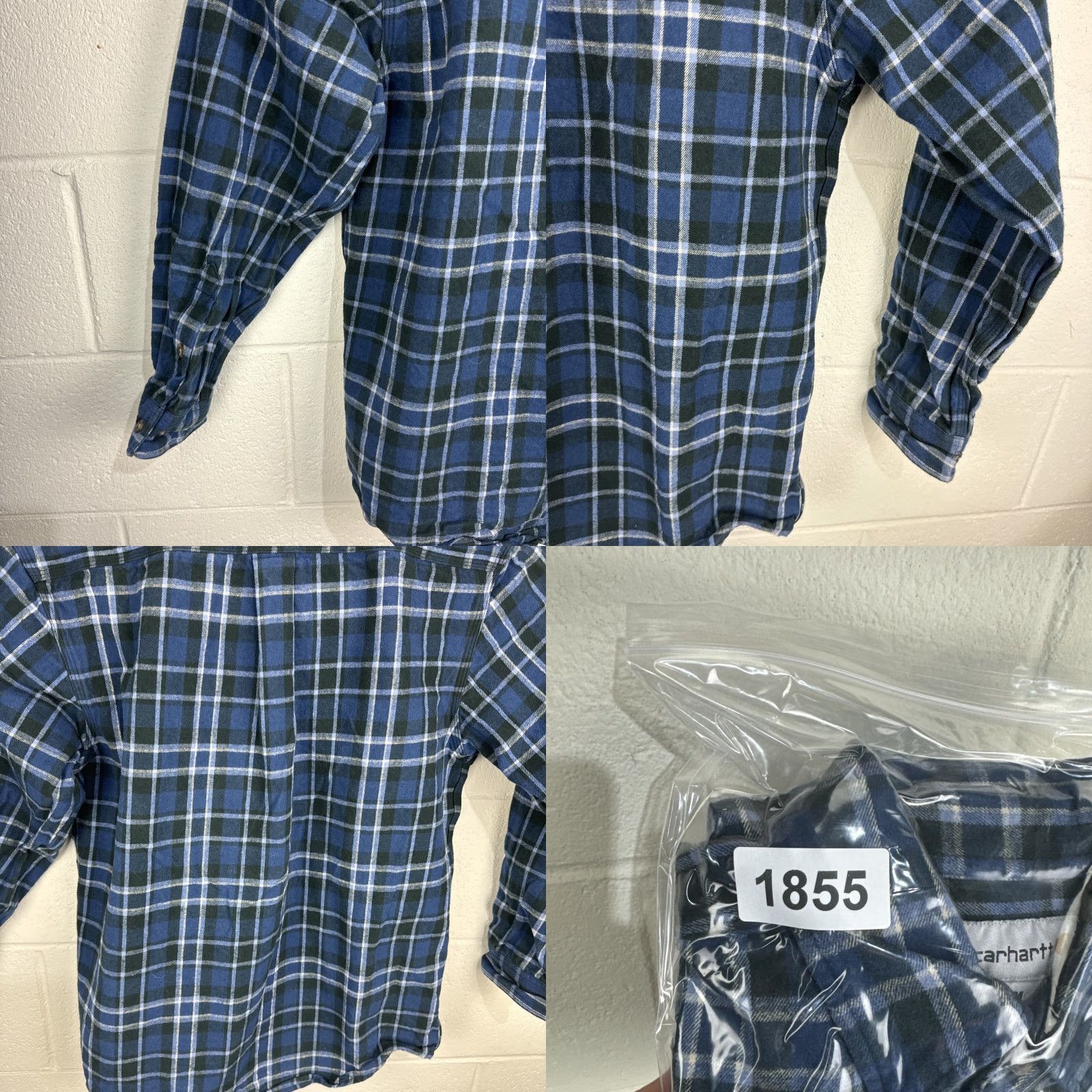 Carhartt Carhartt Shirt Mens Medium Blue Plaid Flannel Button-Up Pocketed 100122 Relaxed Fit Vintage-Inspired 90s Grunge Hip Hop Outdoor Workwear Size US M / EU 48-50 / 2 - 10 Thumbnail