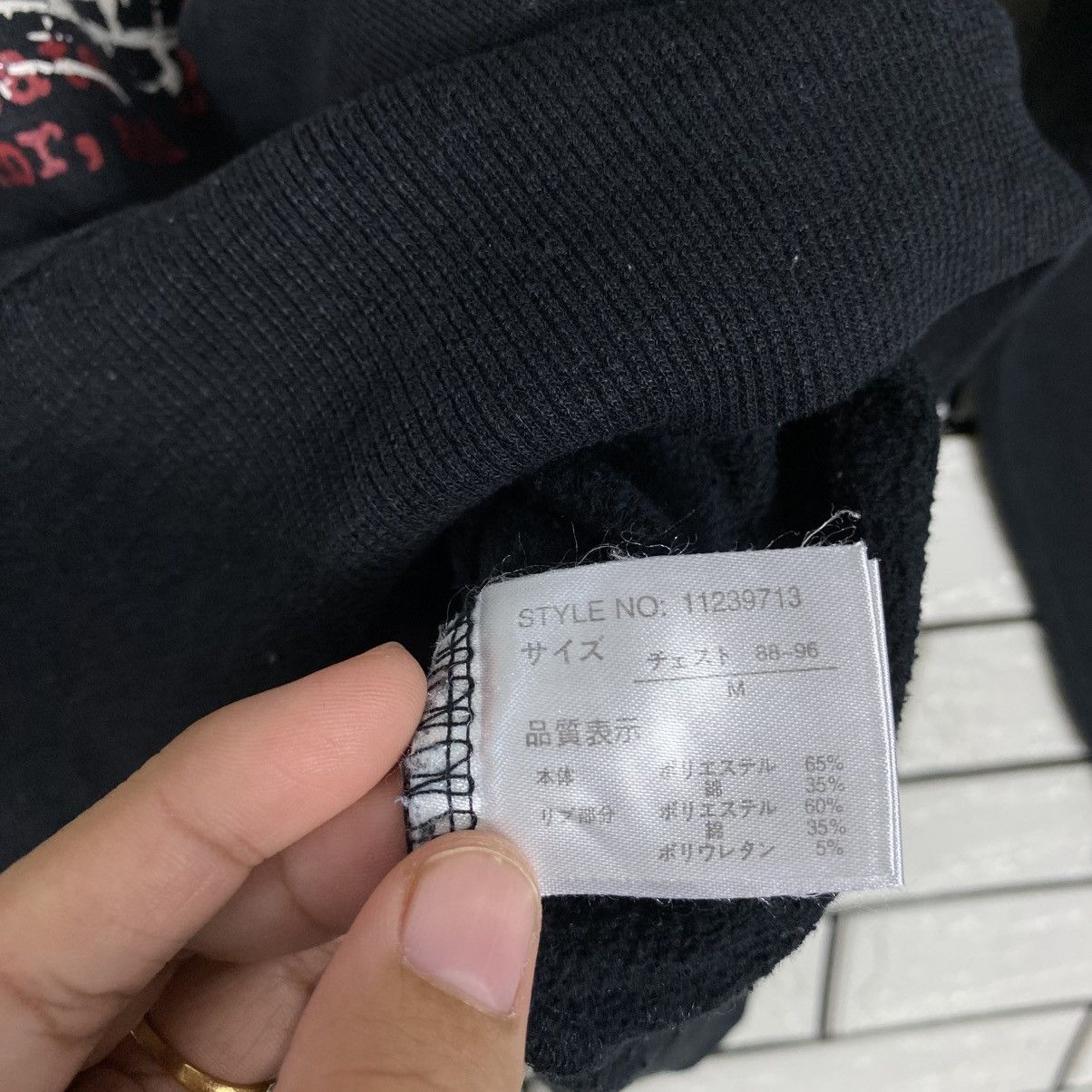 Japanese Brand Punk Design Biker Sweatshirt Black Edge Big Logo Size US M / EU 48-50 / 2 - 14 Thumbnail