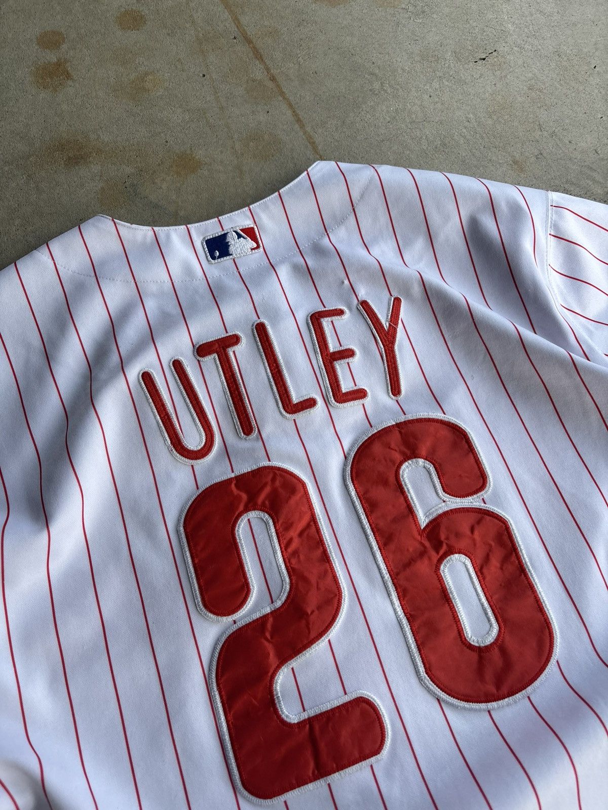 Majestic × Vintage Crazy 2008 Philadelphia Phillies Boxy Pinstripe Jersey Size US XL / EU 56 / 4 - 8 Thumbnail