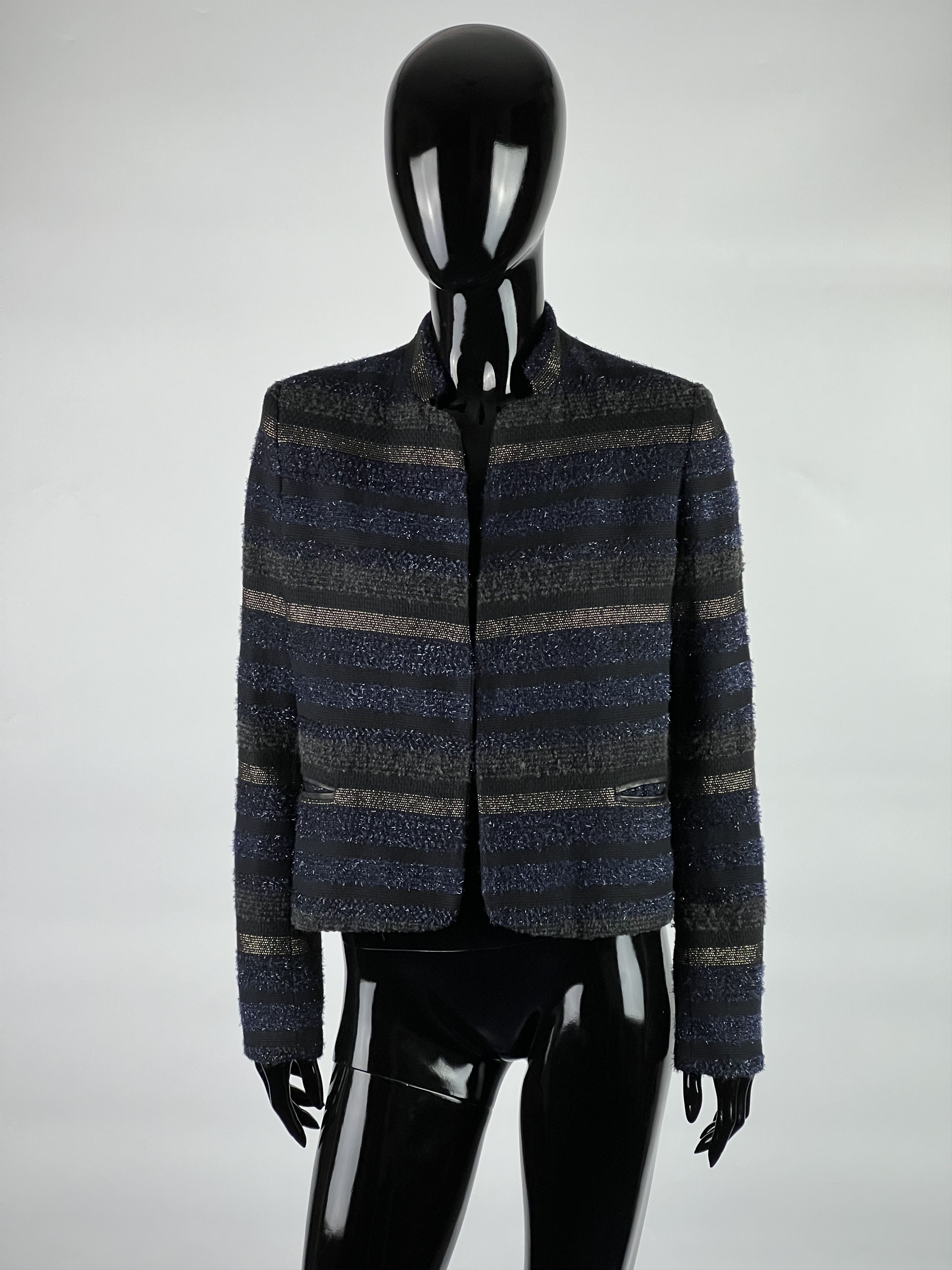 Sandro Sandro Paris Women's Striped Blazer Jacket Size 40 Size S / US 4 / IT 40 - 1 Thumbnail