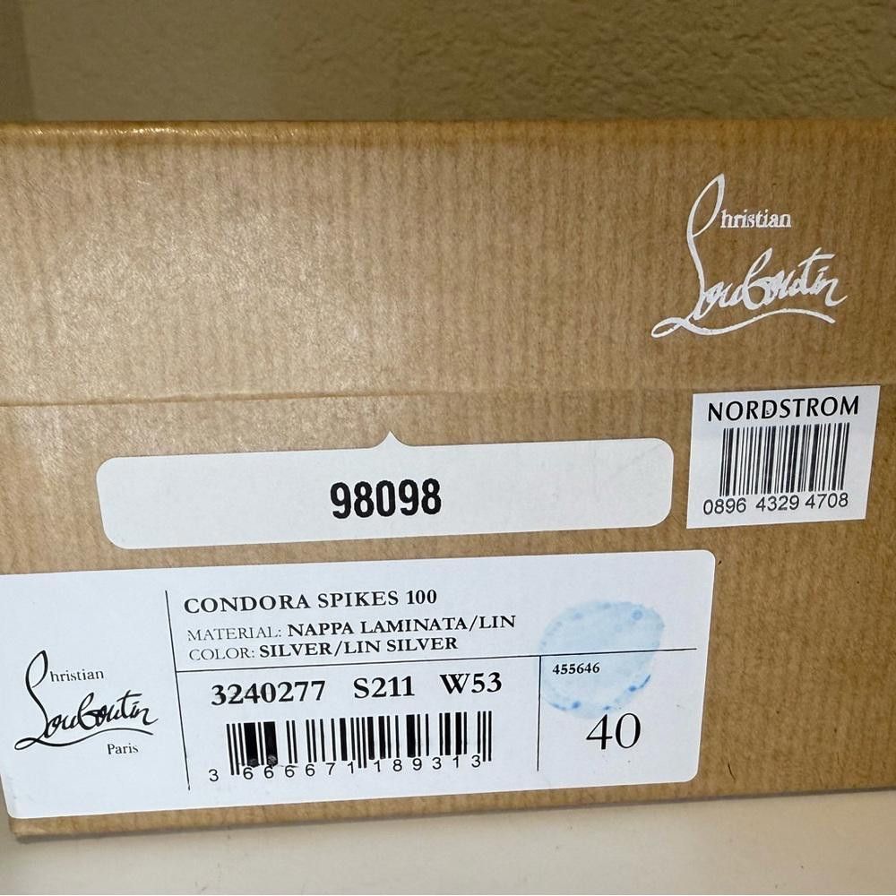 Christian Louboutin Christian Louboutin Condora Spikes 100 Silver Pump Heels 40 Size US 9 / IT 39 - 6 Thumbnail