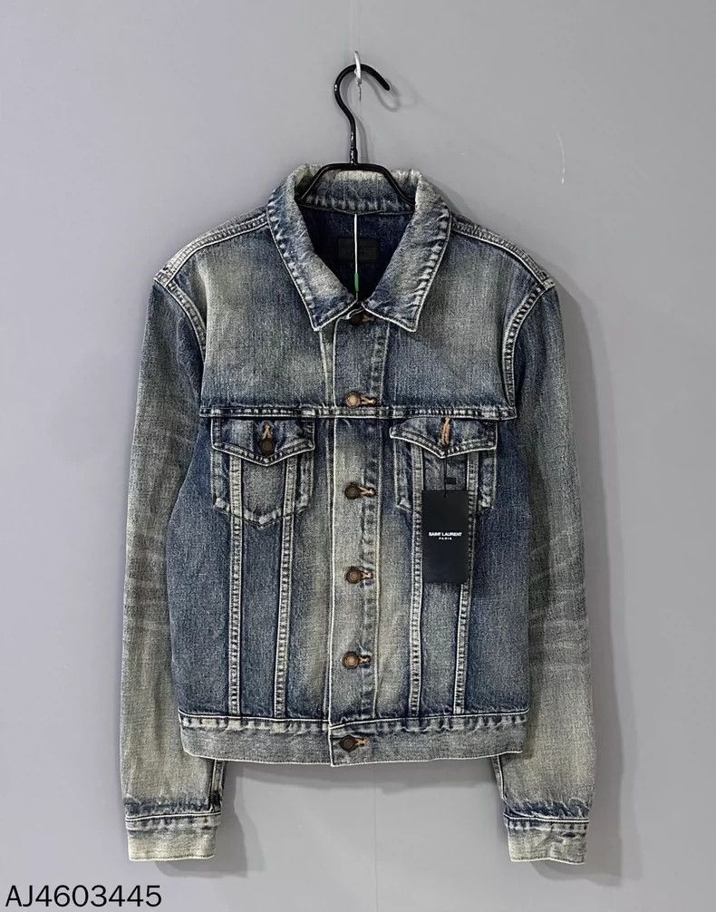 Saint Laurent Paris Saint Laurent Paris Washed denim vintage jacket-2506 Size US S / EU 44-46 / 1 - 1 Thumbnail