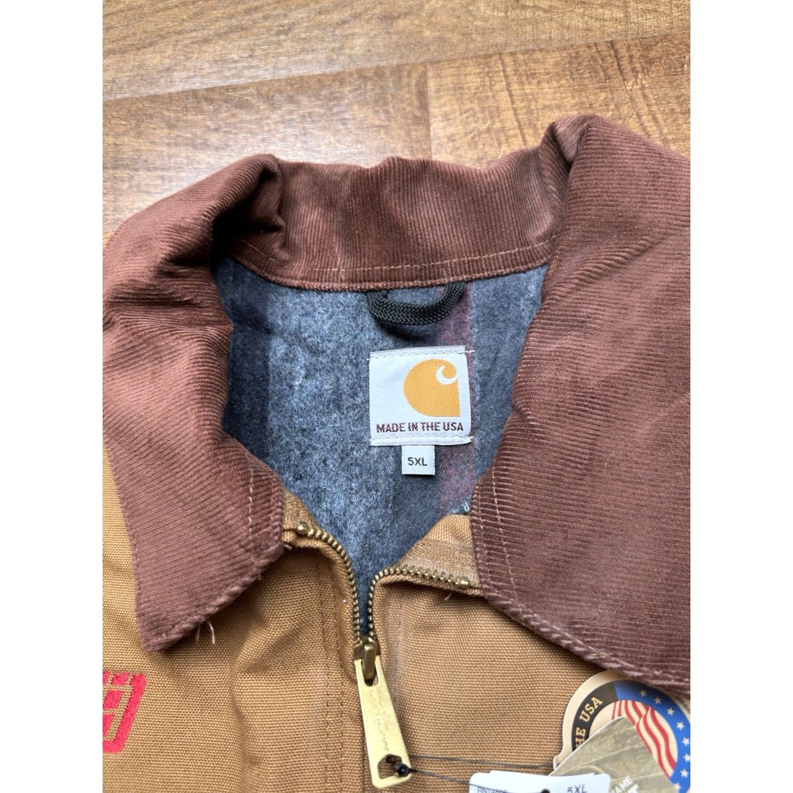 Carhartt VINTAGE Carhartt Jacket Mens 5XL Brown NWT Detroit Blanket Lined J001 BRN USA Workwear Full Zip Size US XXL / EU 58 / 5 - 7 Thumbnail