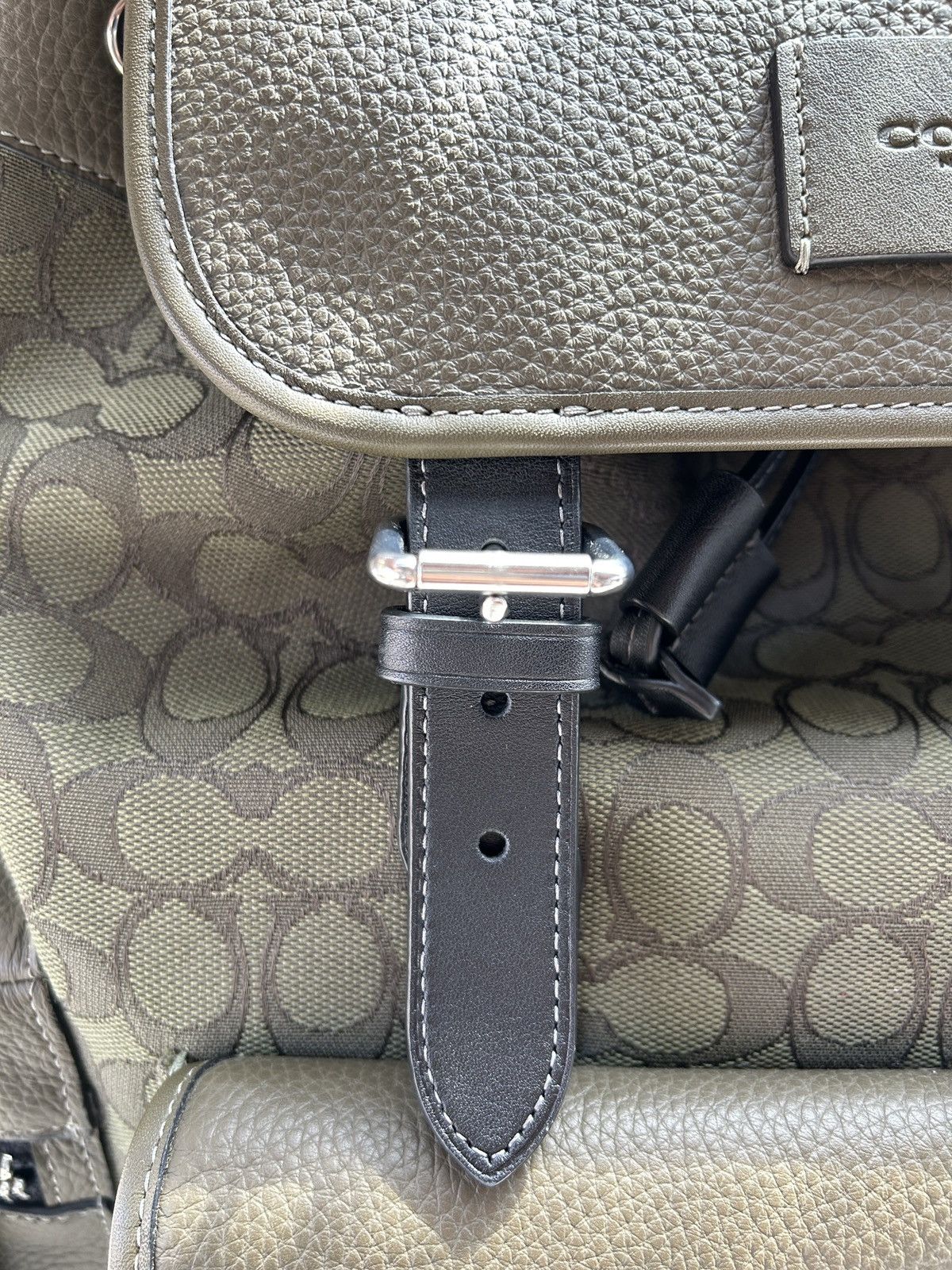 Coach COACH Leather Backpack Daypack CE523 Signature Pattern Size ONE SIZE - 8 Thumbnail
