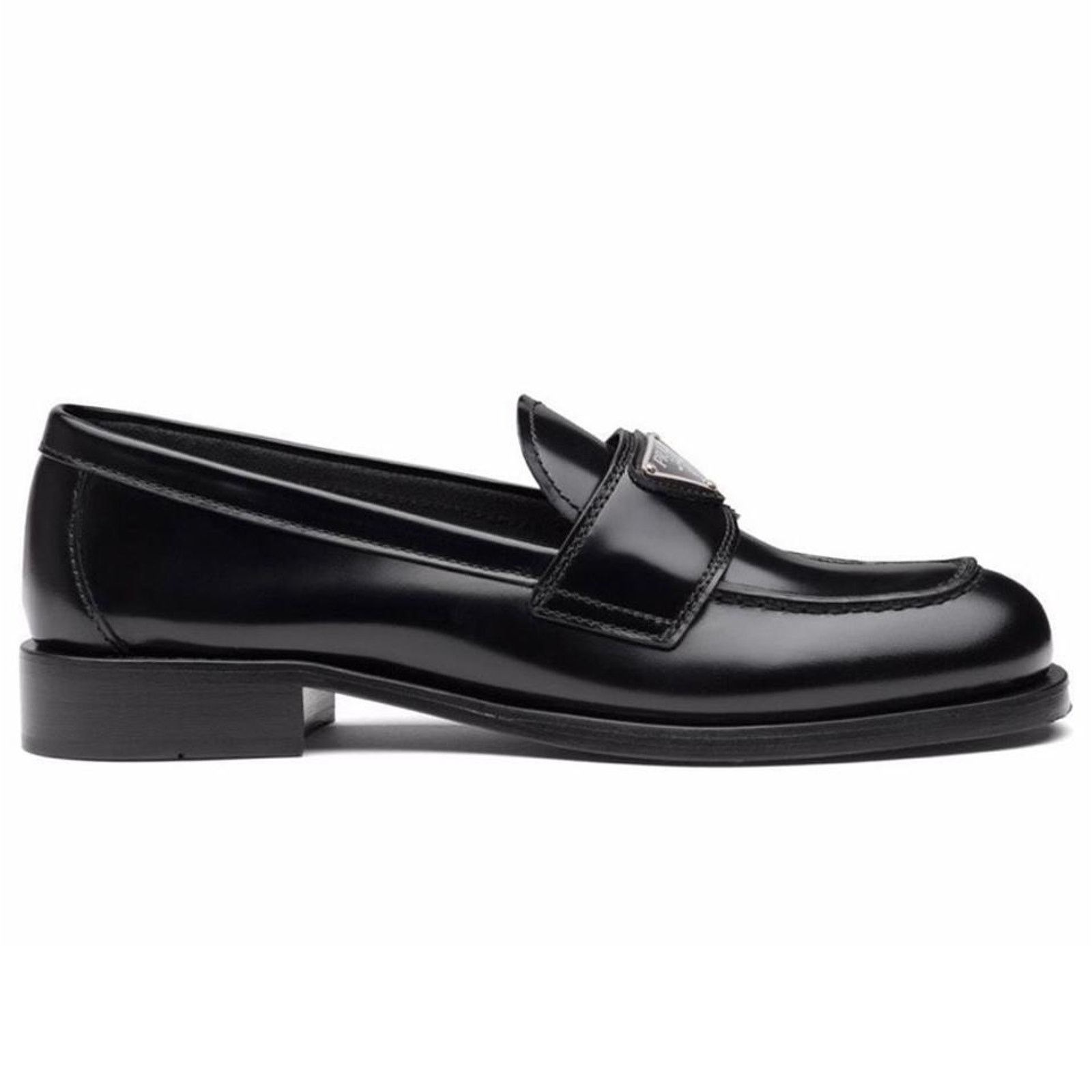 Prada PRADA logo leather loafers flats Size US 9 / IT 39 - 3 Thumbnail
