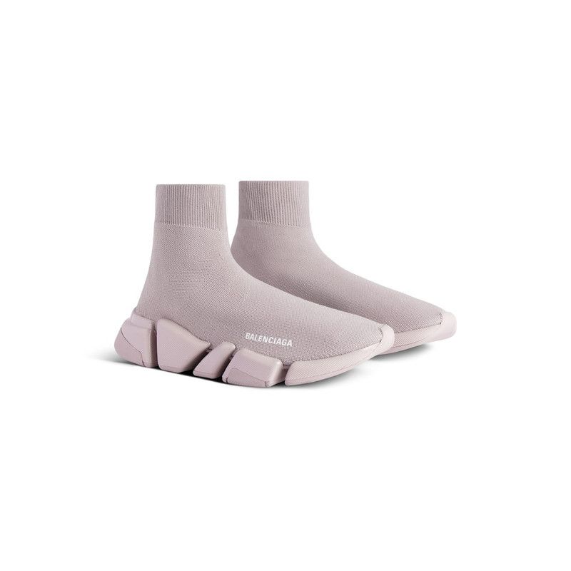 Balenciaga o1tr1nto0526 Speed 2.0 Recycled Knit Sneakers Faded Purple Size US 8 / IT 38 - 2 Thumbnail